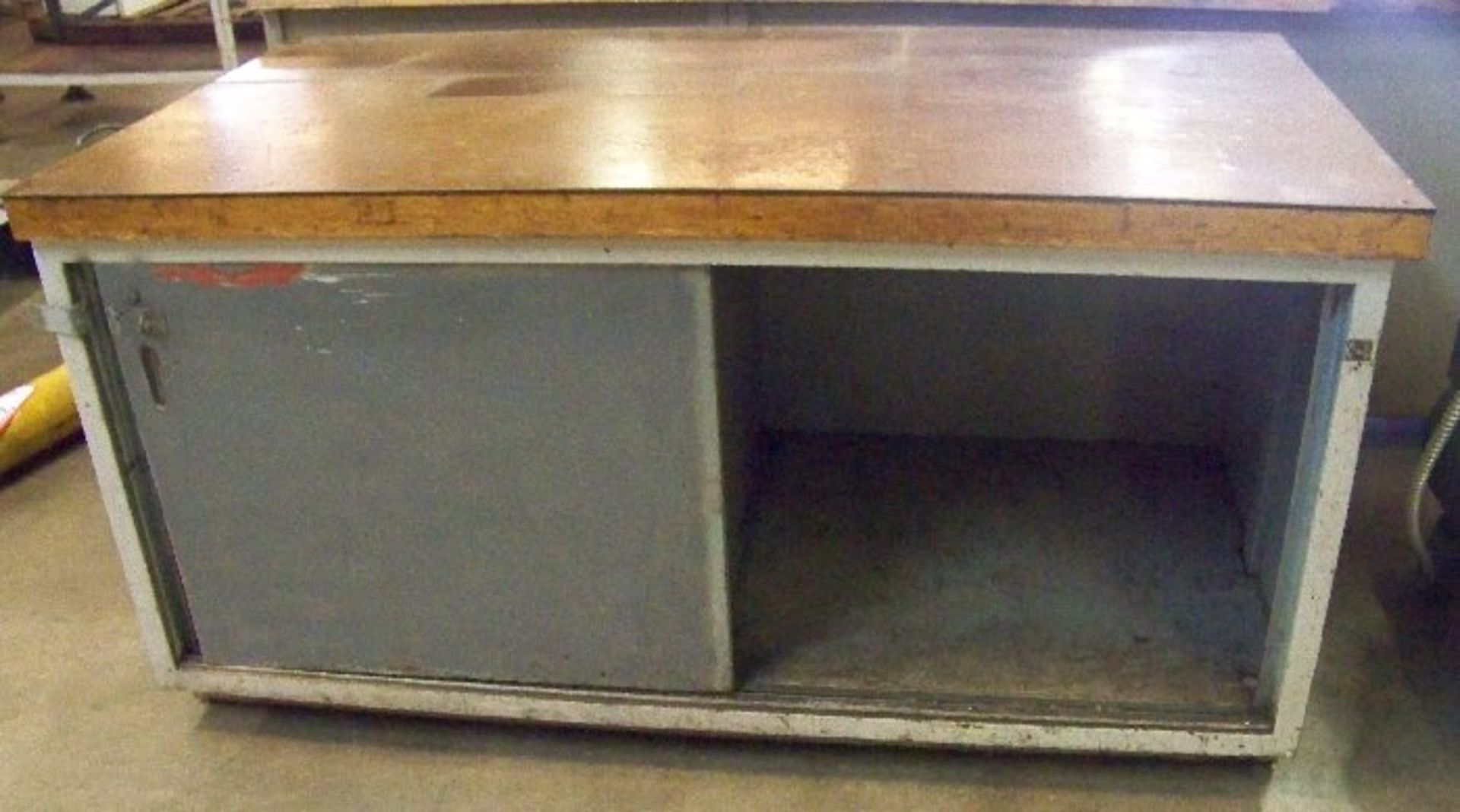 HEAVY DUTY WORK CABINET/TABLE 102" X 35 1/2" X 35