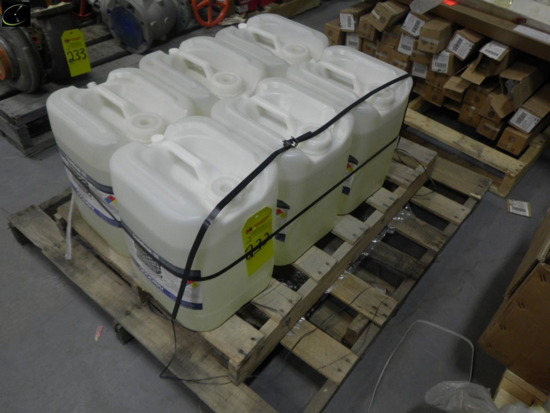 Pallet Of SIX Jugs Of GOODWAY SCALEBREAK-SS Industrial De-Scaling Solution For Stainless Steel.