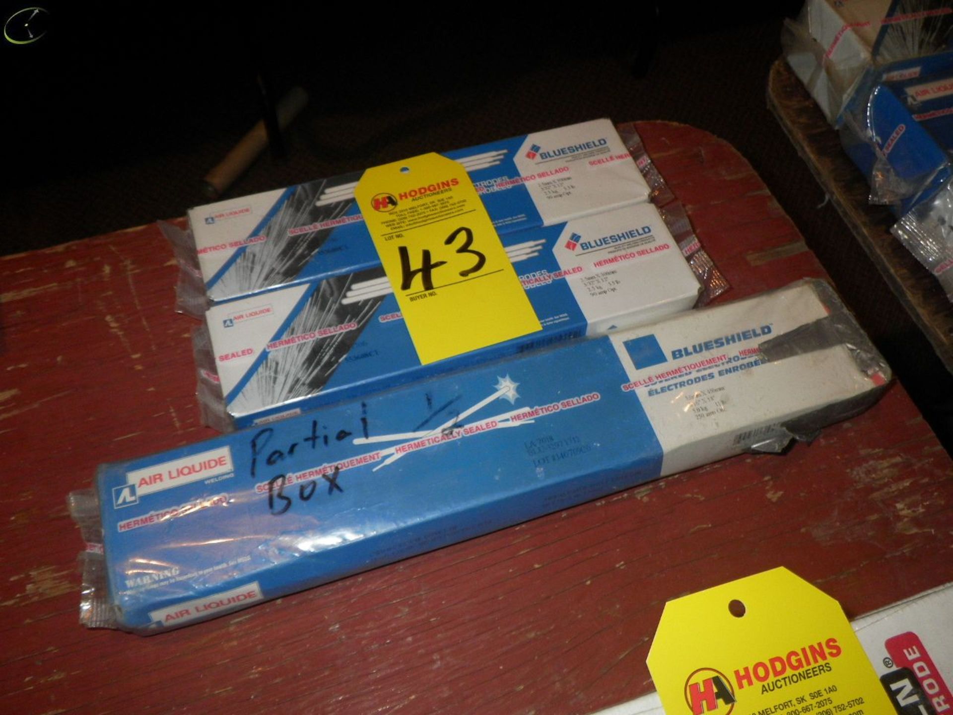 TWO Boxes Of BLUESHIELD 3/32X12'' 7018 Welding Rods, Partial Box Of 3/16''x18'' 7018 Welding Rod.