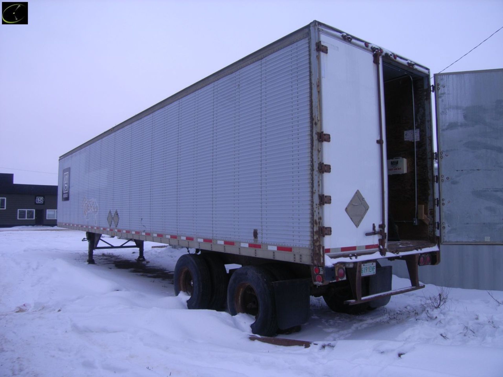 1987 TRAIL MOBILE 45 Ft. Van Trailer w/ Crank Down Dollies, T/A, Dayton Rims, 11R22.5 Tires. - Image 4 of 9