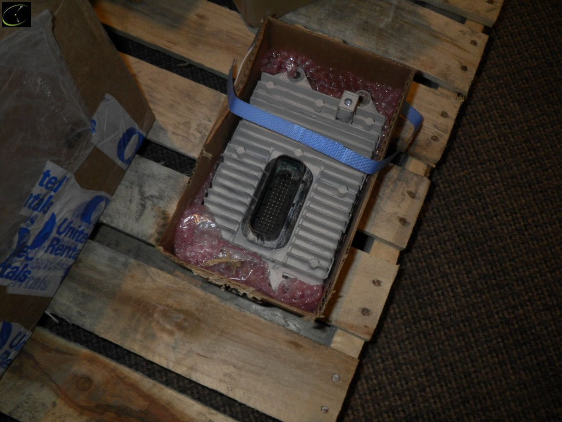 Pallet Of TWO Boxes Of TWO Solid Rubber Forklift Wheels, Used Turbo, Filters Etc. - Image 4 of 7