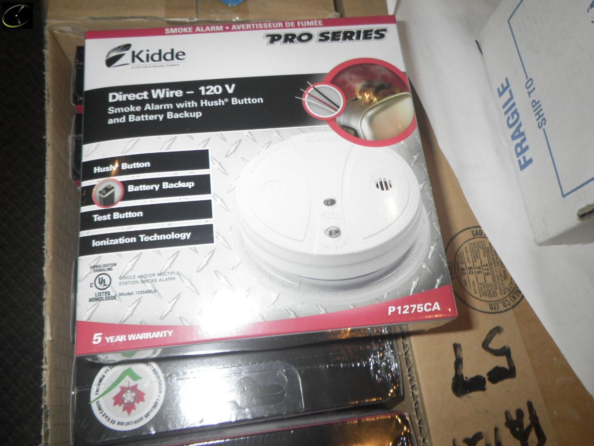 THIRTY NINE Cases Of KIDDE Direct Wire 120 Volt Smoke Alarms, Misc. HONEYWELL Notifiers, Misc. - Image 5 of 7