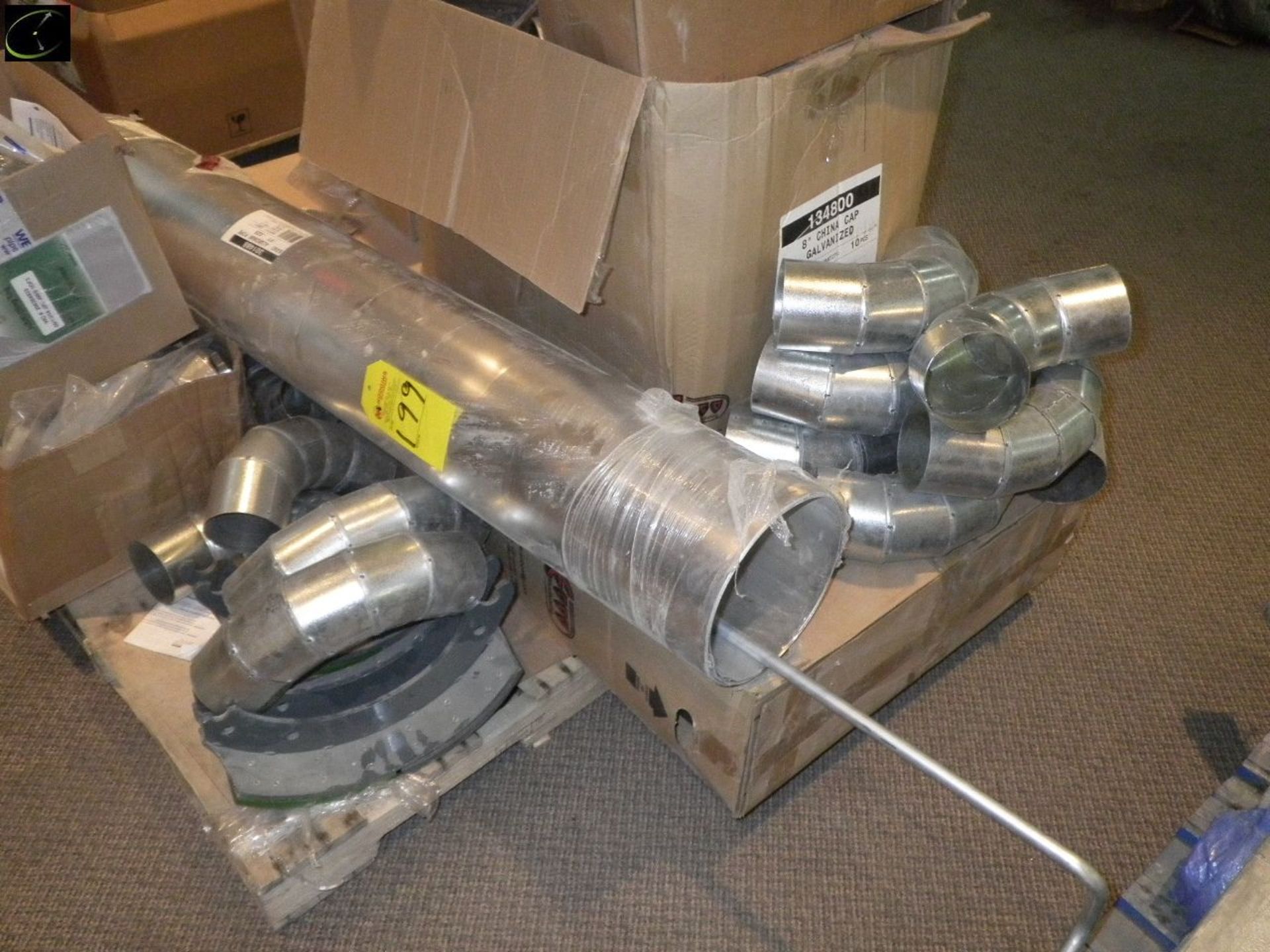 Pallet Of Misc. Furnace Ducting, Large Filter & TWO Semi Break Shoes. - Image 2 of 7