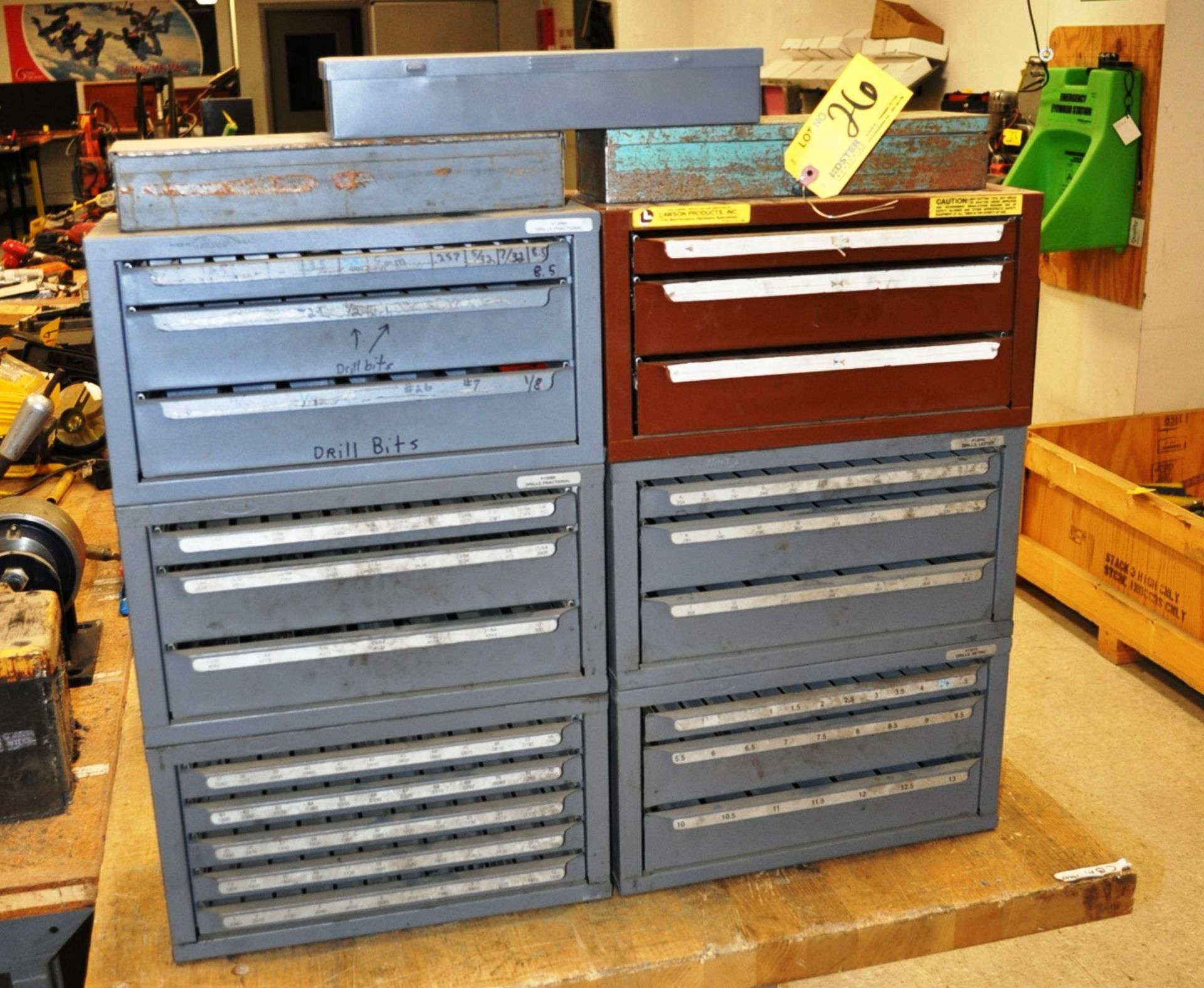 (8) ASSORTED DRILL CABINETS & CONTENTS