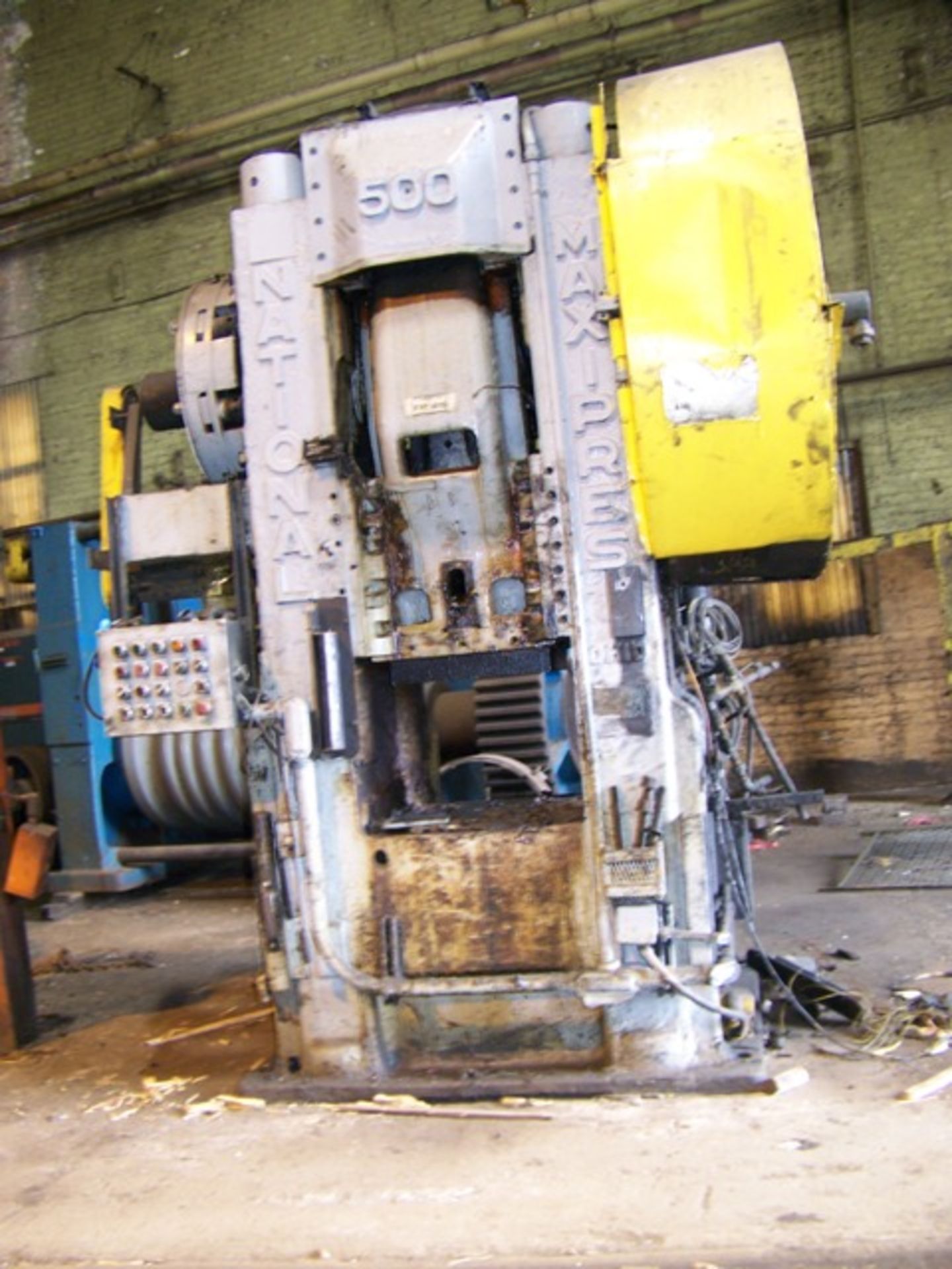 500 TON NATIONAL MECHANICAL FORGING PRESS, 6'' STROKE, 20'' SHUTHEIGHT, 36'' X 26'' BED AREA, 23'' X