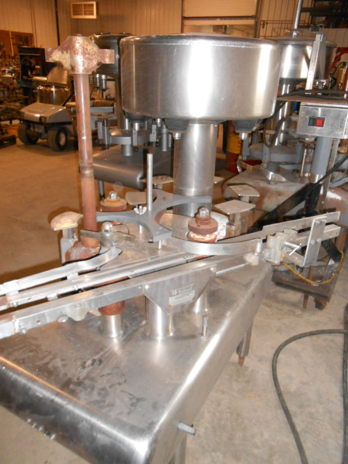 Federal 6 Valve Filler, Missing Motor, Capper, Drive and Chain Incomplete, Recommended For Parts