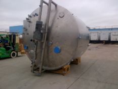 Cherry Burrell 5,000 Gallon Single Shell Mixing Tank, Dome Top with Dished Bottom, Vertical Prop