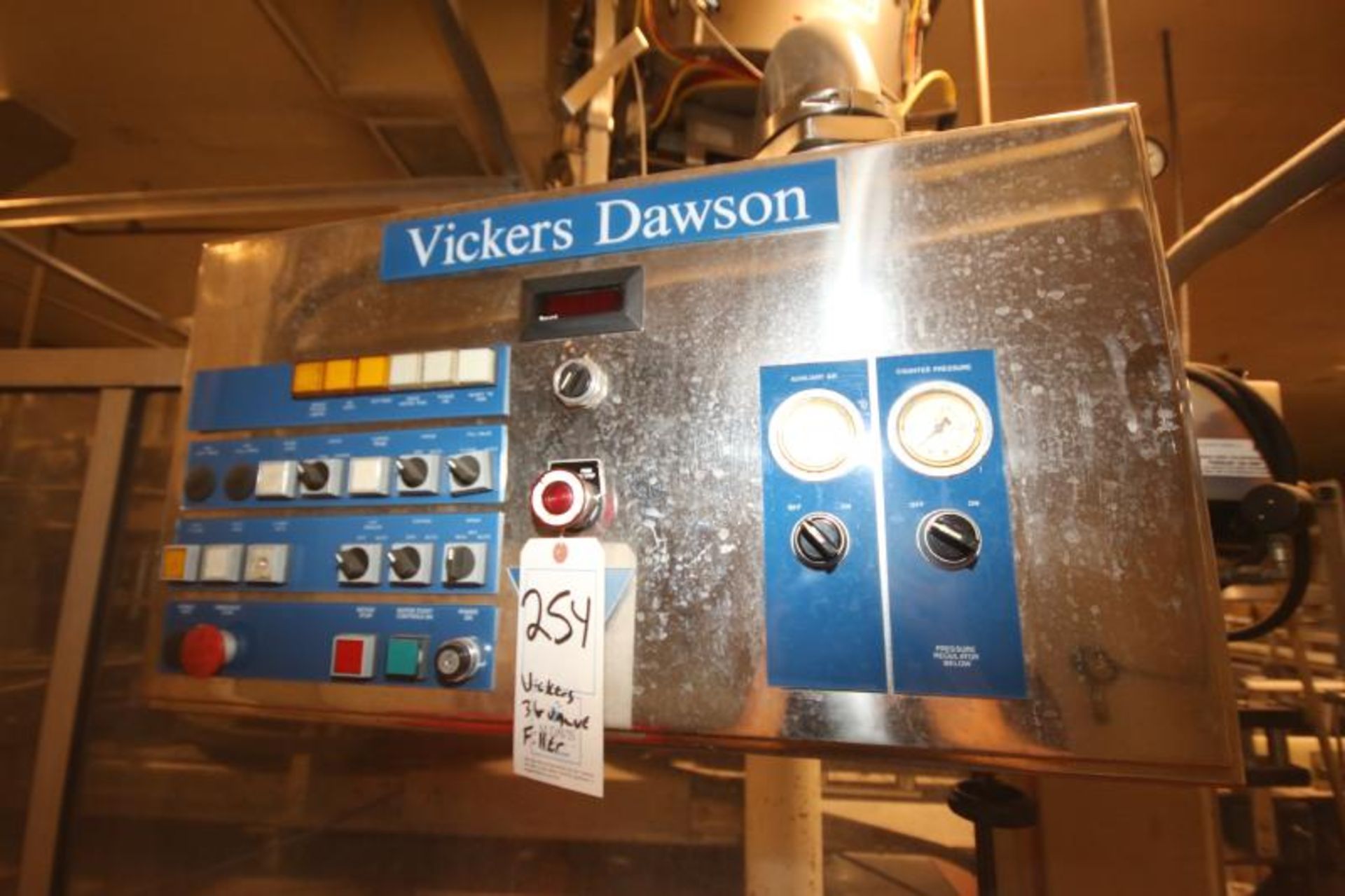 Vickers/Dawson 36 - Valve Monobloc Rotary S/S Filler, S/N 1064 with Allen Bradley PLC Controls, - Image 10 of 13