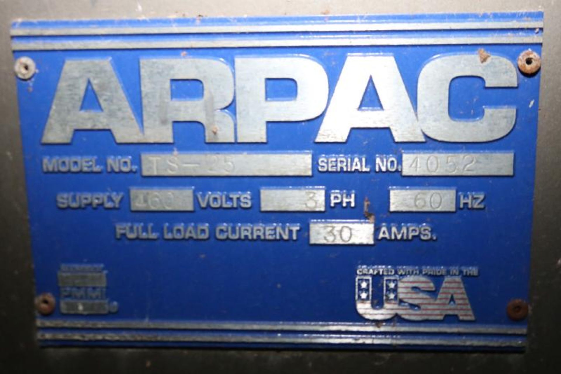 2000 Arpac Corrugated Tray Former / Packer, Model TS-25, S/N 4052, with Change Grid, Nordson - Image 15 of 15