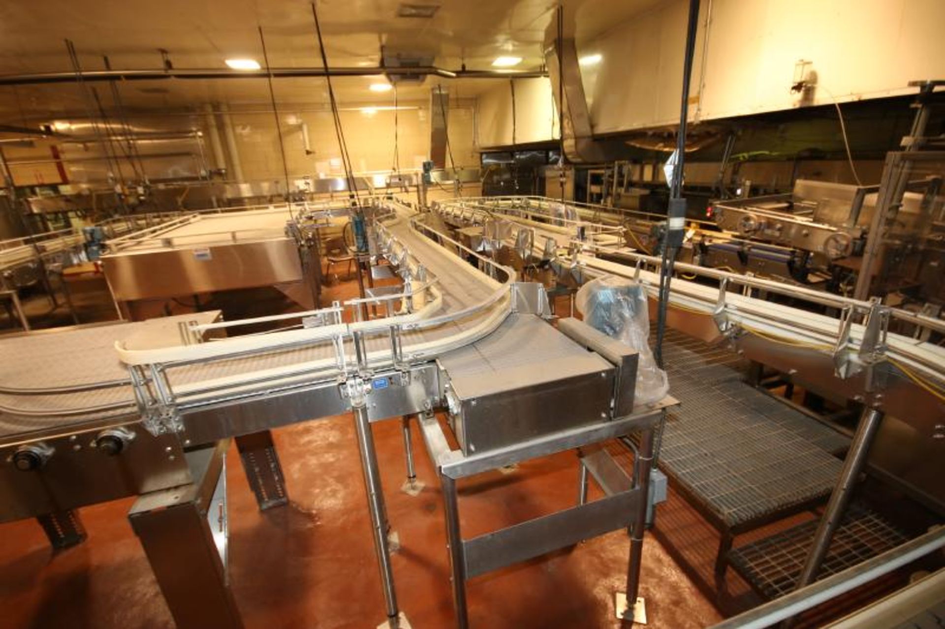 2000 Ambec Aprox. 175 ft of S/S Product Conveyor System with Plastic Chain, Straight & Curves, ( - Image 6 of 11