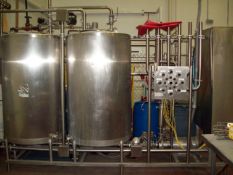 Koss 2-Tank CIP System, (2) 300 Gallon S/S Tanks, Complete with Alfa Laval Solid C-2 Centrifugal