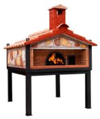 Comercial Wood Fired Pizza Oven, Brick Lined Oven, 47" Interior Diameter, Fully Insulated Natural