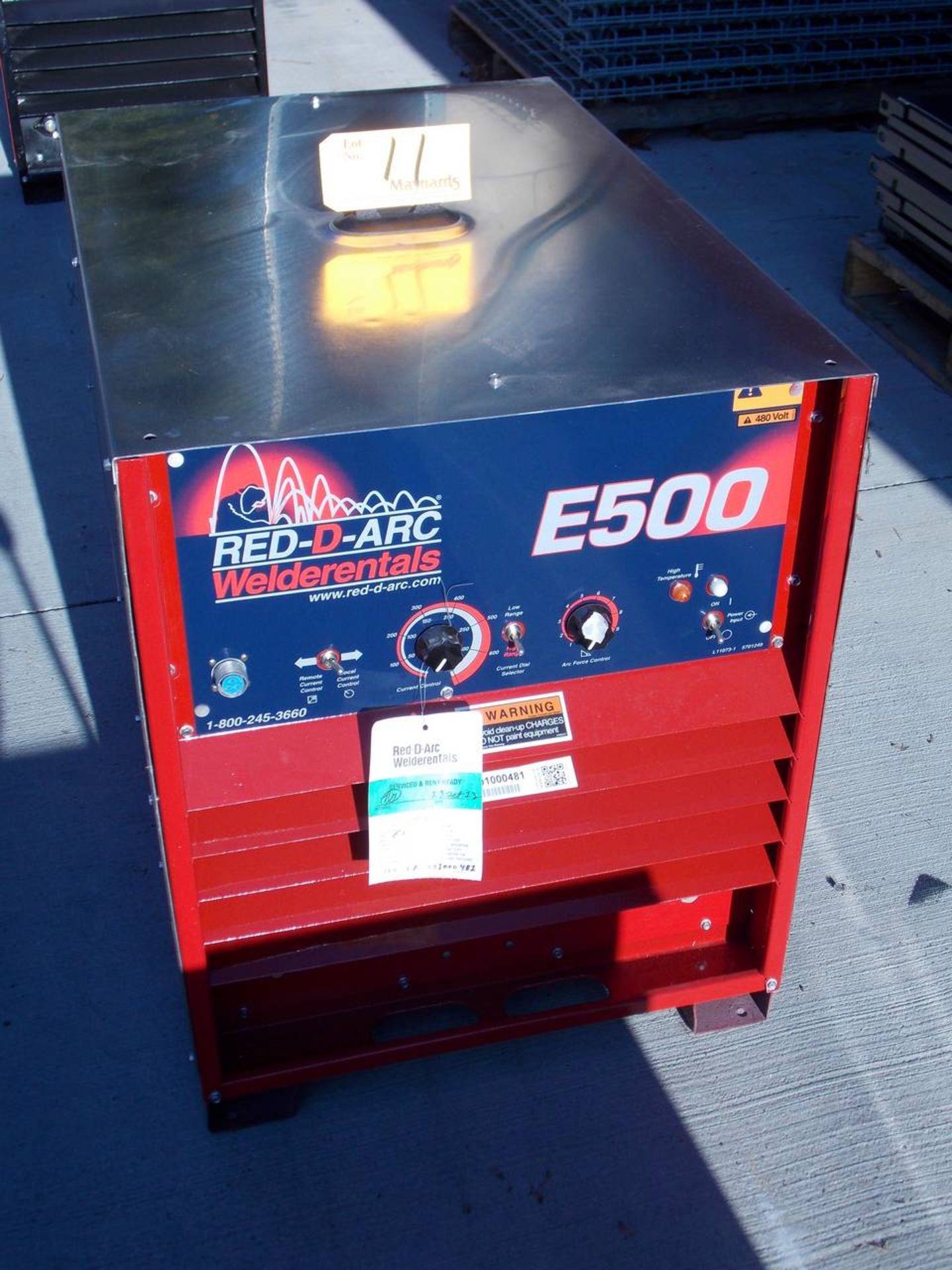 2000 Lincoln Electric RLK1286 E500 electric welder, stainless steel panels (R3R500)