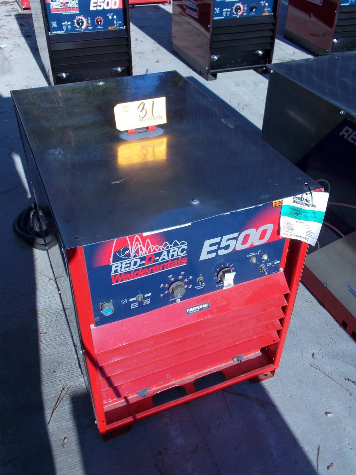1999 Lincoln Electric RLK1286 E500 electric welder, stainless steel panels (R3R500)