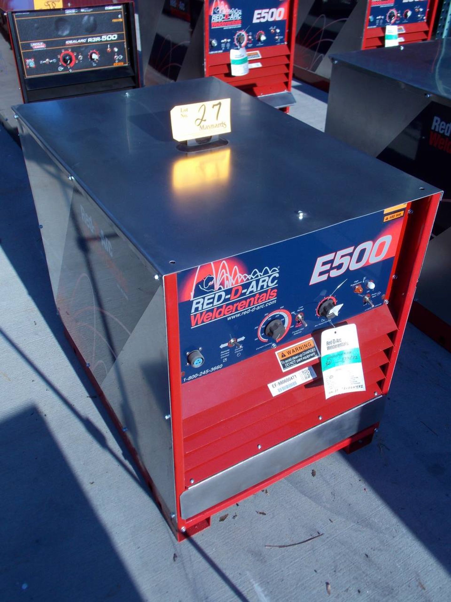 1998 Lincoln Electric RLK1286 E500 electric welder, stainless steel panels (R3R500)