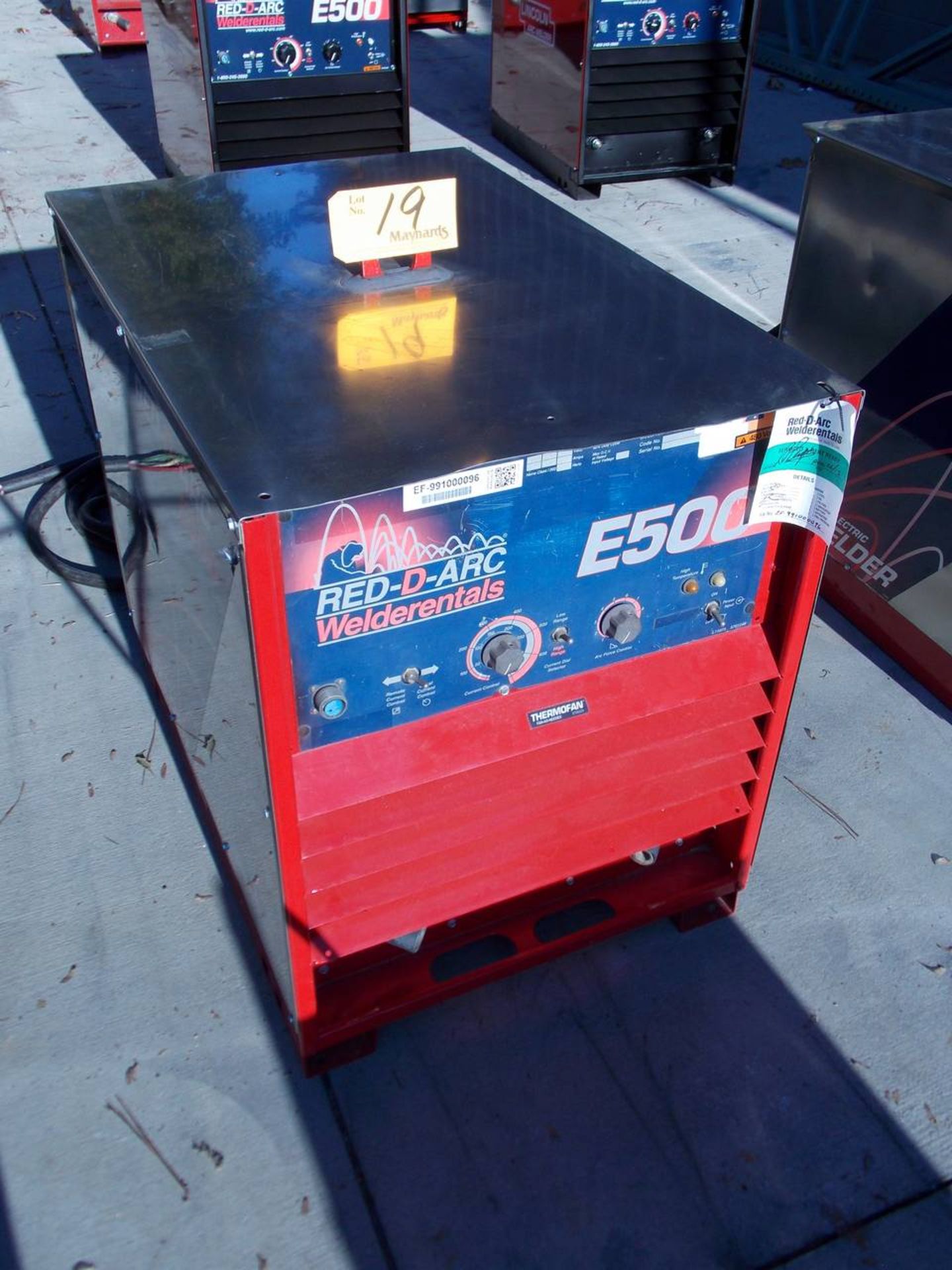 1999 Lincoln Electric RLK1286 E500 electric welder, stainless steel panels (R3R500)