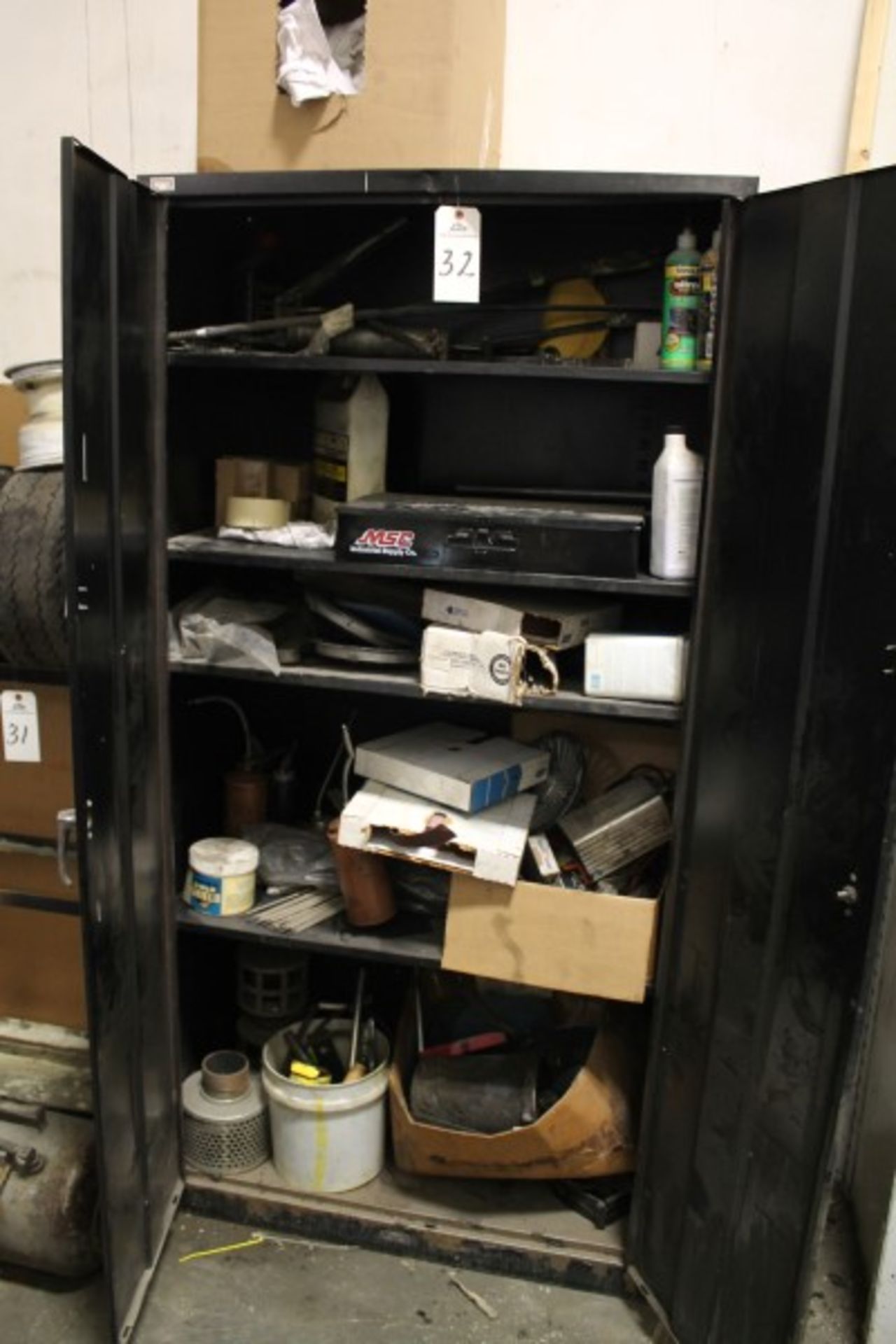 Storage Cabinet,  W/ Contents - Image 2 of 2