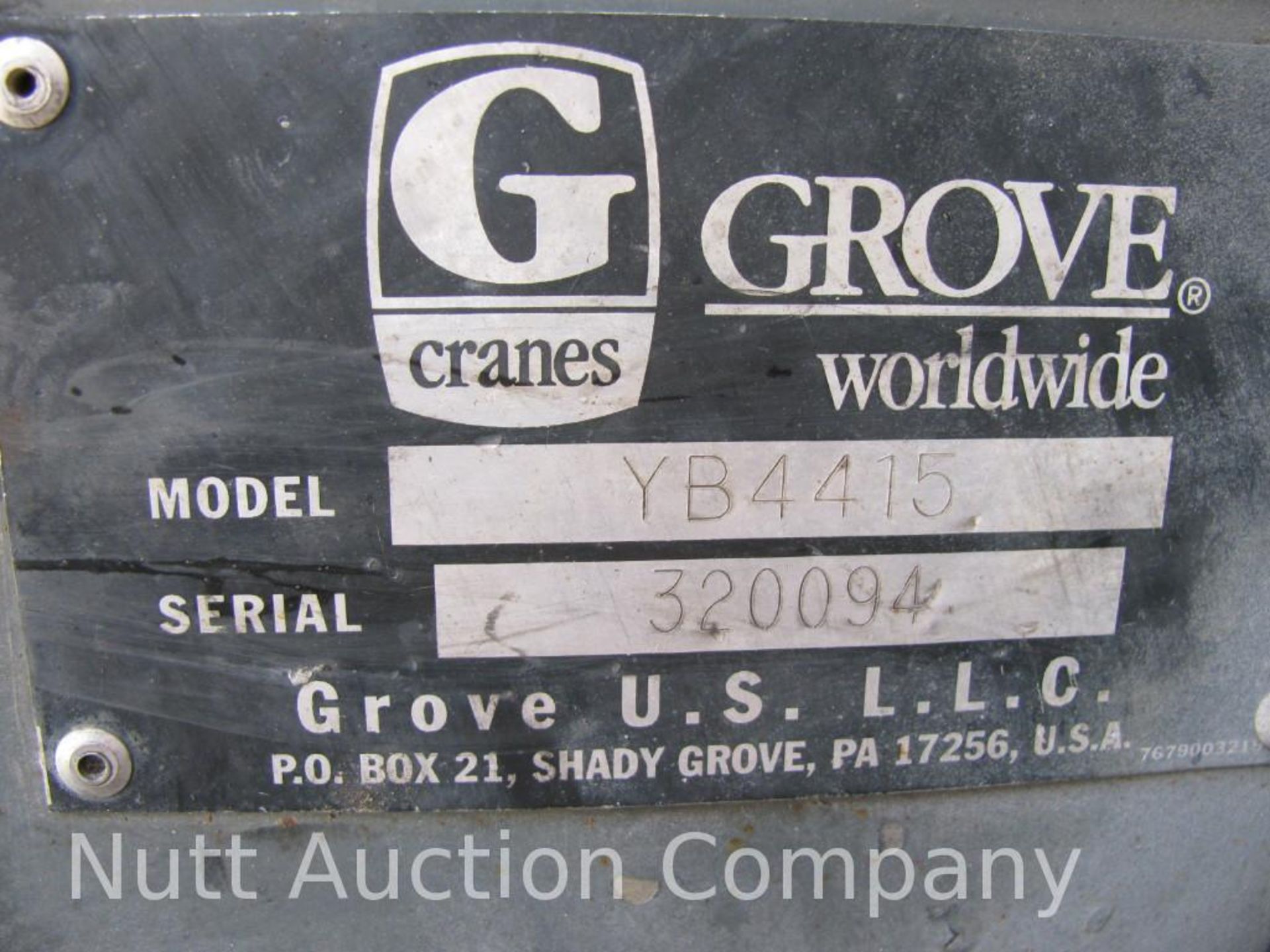 Grove YB4415 Carry Deck Crane Serial: 320094, Engine: Cummins Diesel, Hours: 1955, PAT DS 150 - Image 5 of 9