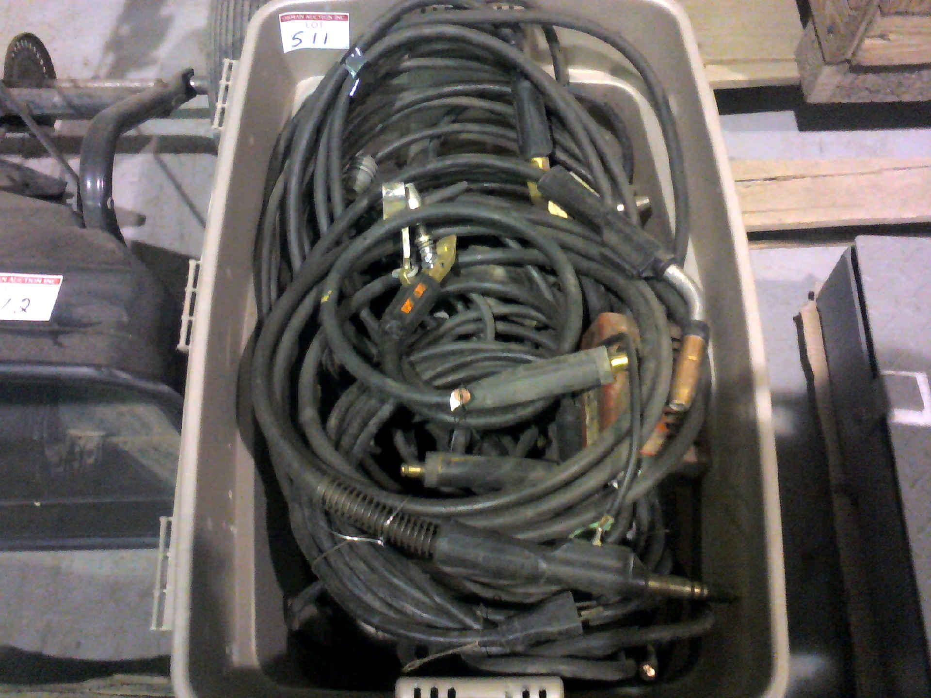 BOX OF ASSORTED WELDING CABLE