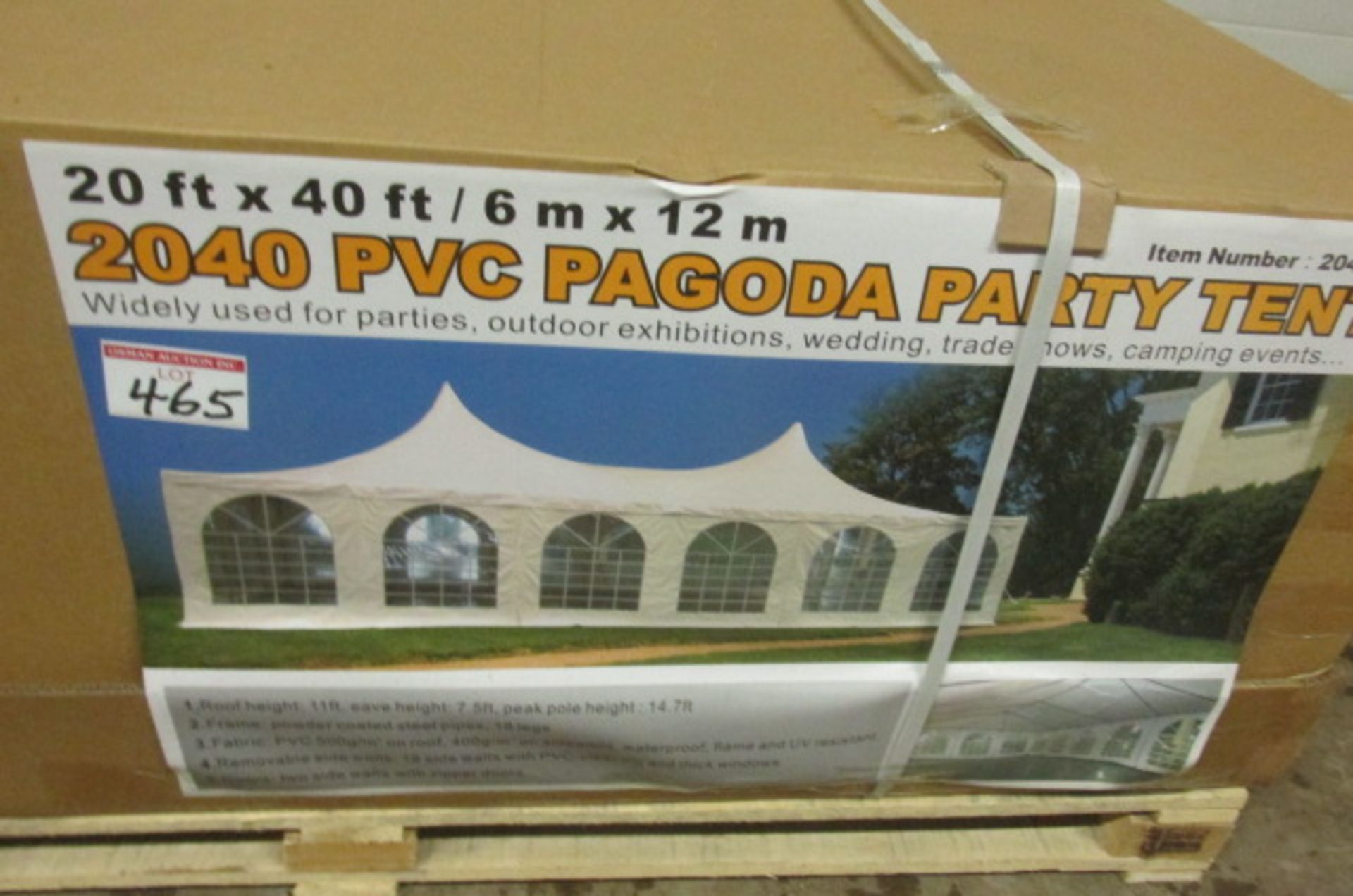 UNUSED 20'X40' PAGODA PARTY TENT