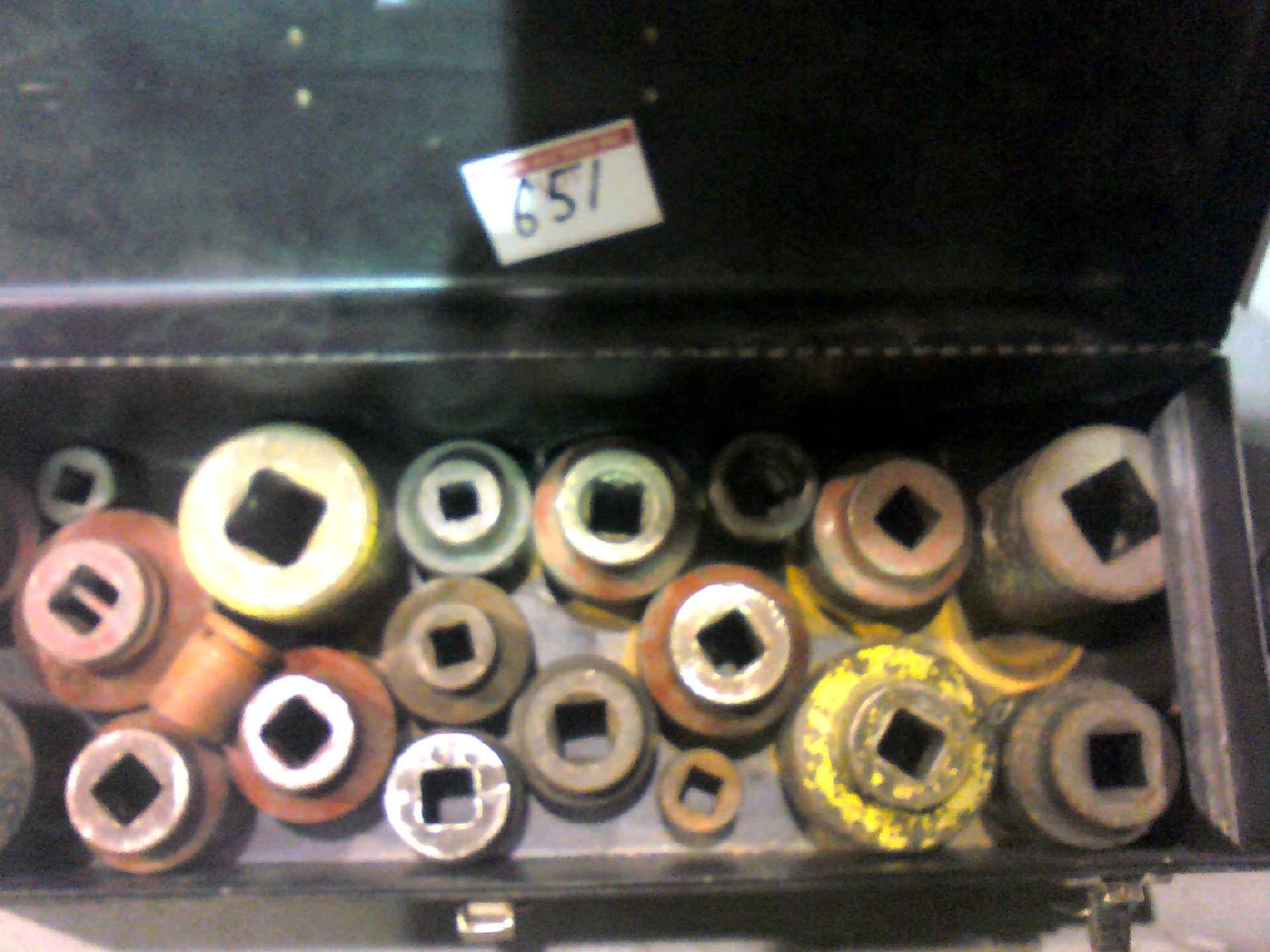 TOOL BOX OF ASSORTED IMPACT SOCKETS