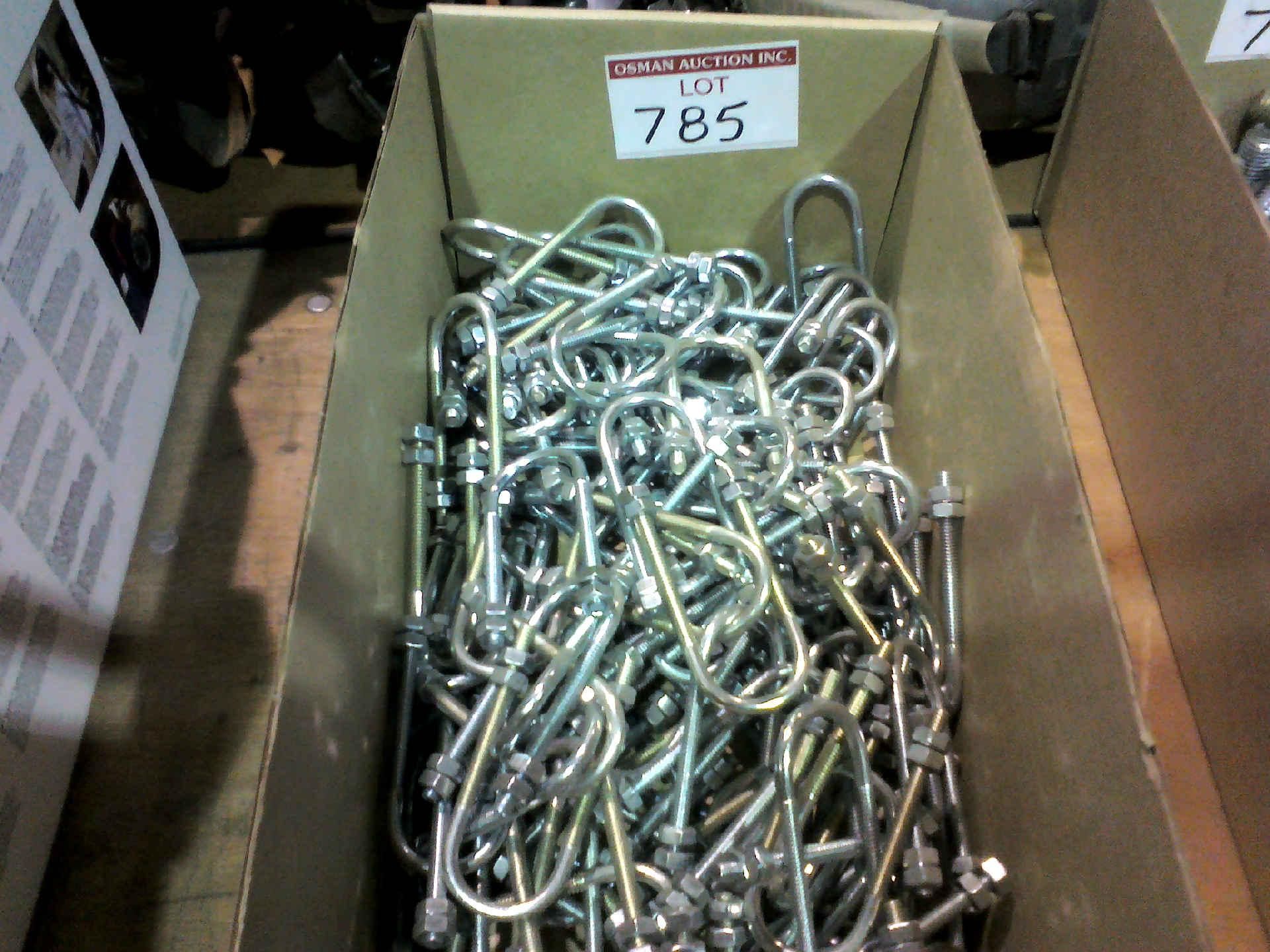 BOX OF ASSORTED U BOLTS