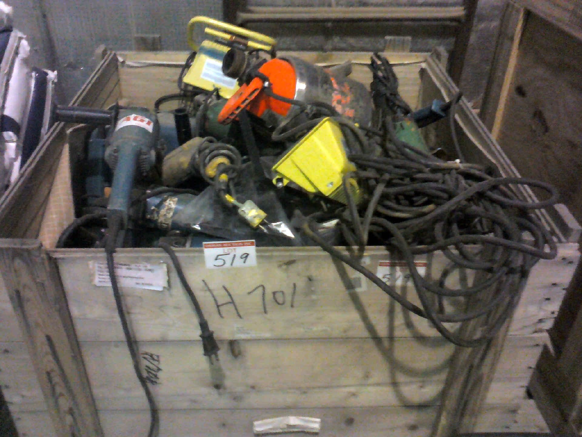 CRATE OF ASSORTED NON-WORKING POWER TOOLS