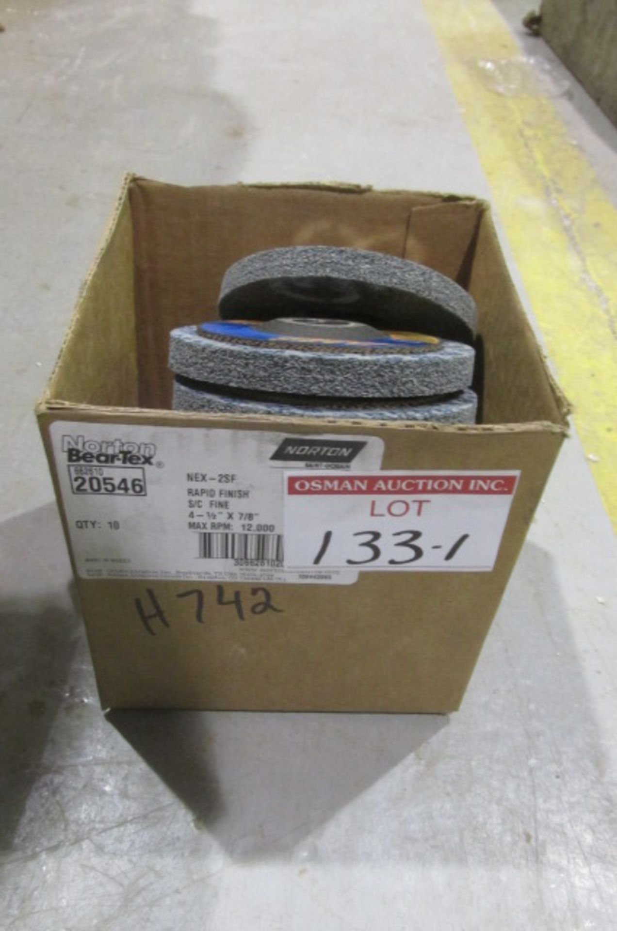 BOX OF 10 NORTON 4 1/2" POLISHING DISCS