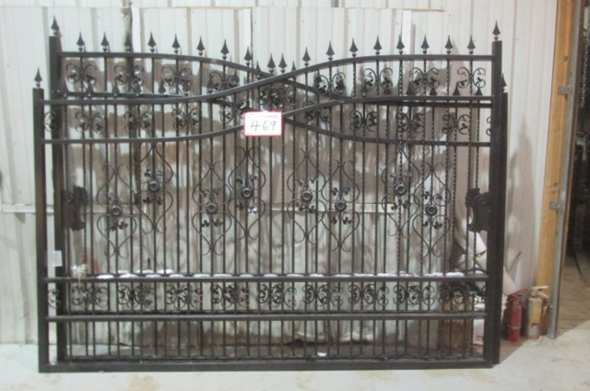 UNUSED PAIR OF 18' WROUGHT IRON GATES