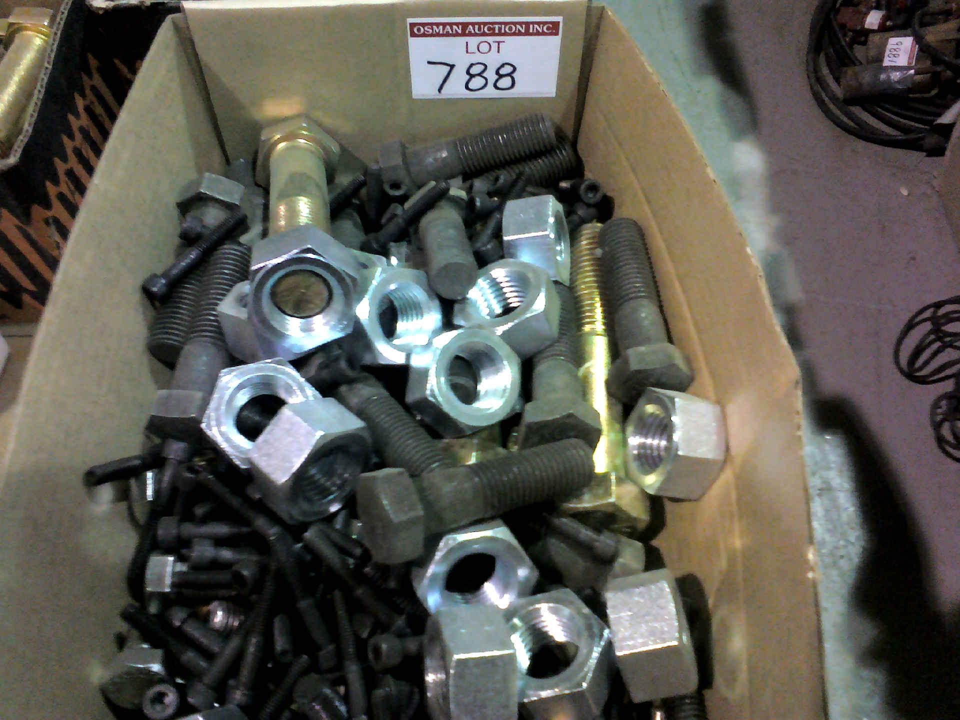 BOX OF ASSORTED NUTS AND BOLTS