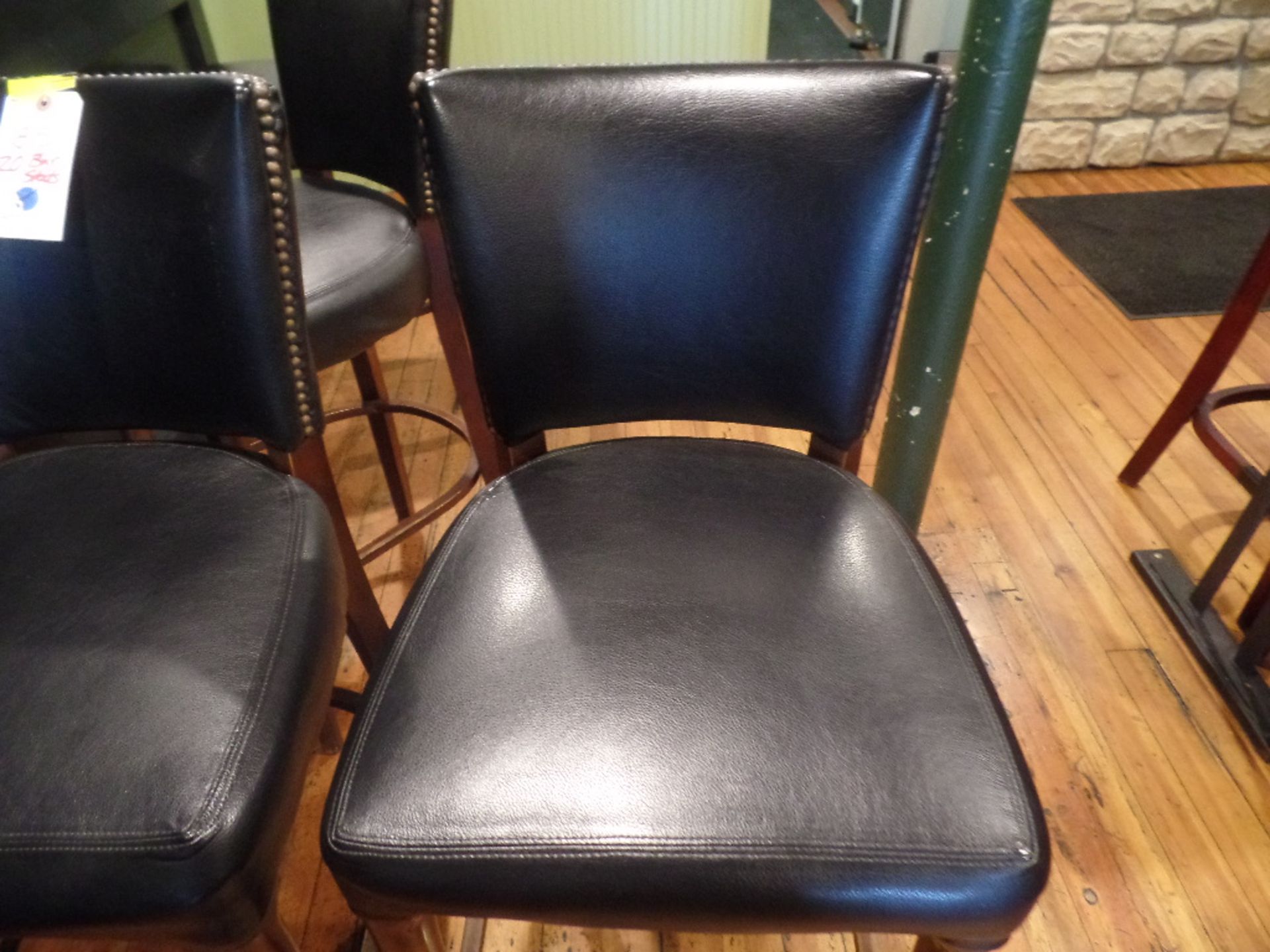 (20) Upholstered Seat And Back Wood Leg Barstools - Image 2 of 2