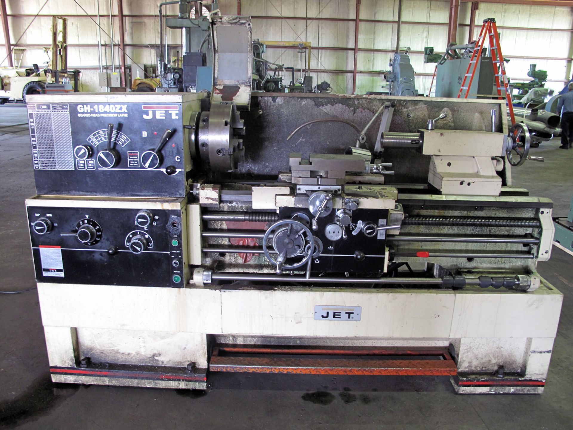 ENGINE LATHE, JET 18" X 40", Mdl. GH-1840ZX, 11" over crosslide, 3-1/8" spdl. hole, D-1-8 spdl.