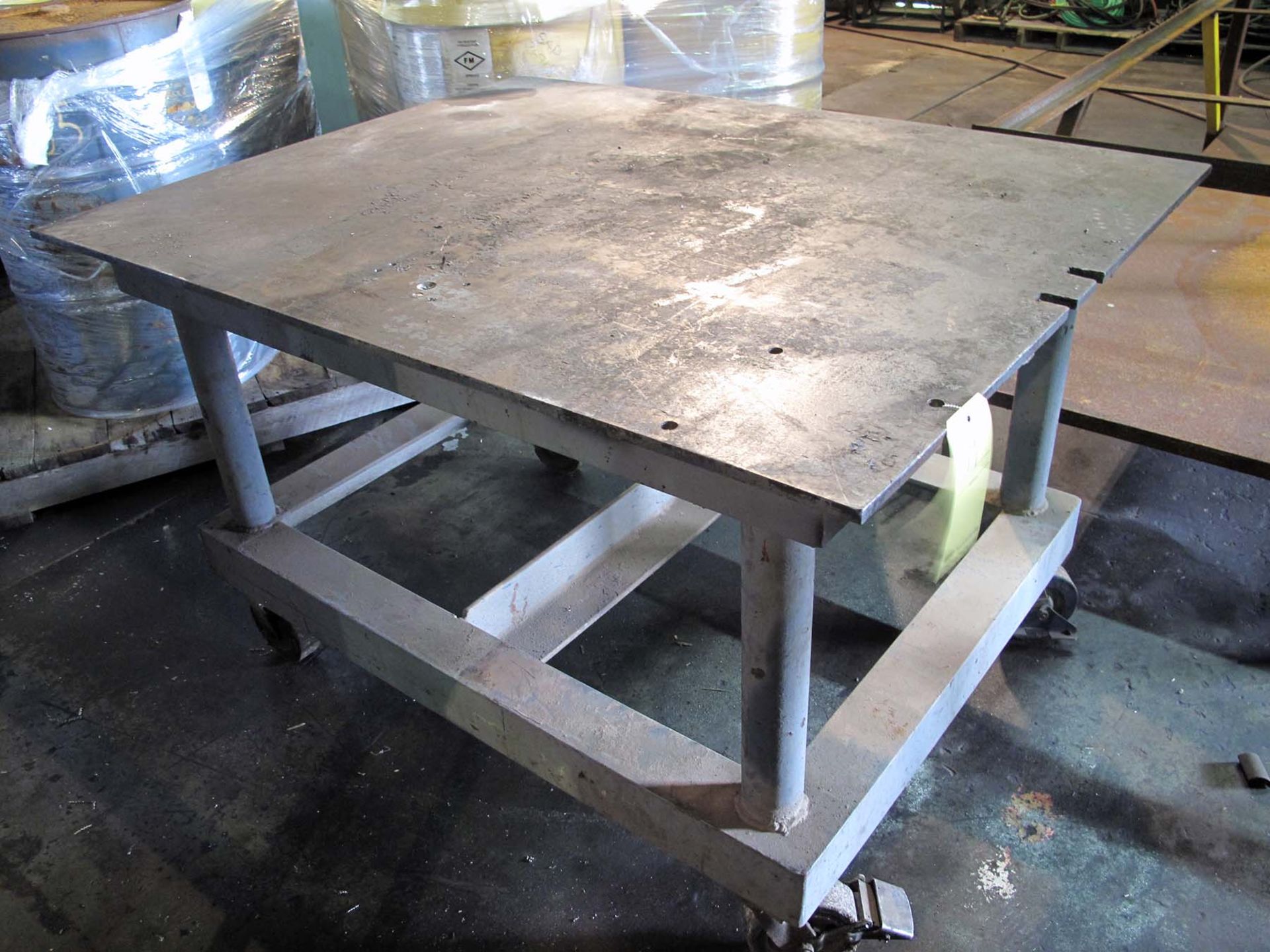 WELDING TABLE, 4' x 3', H.D., on casters