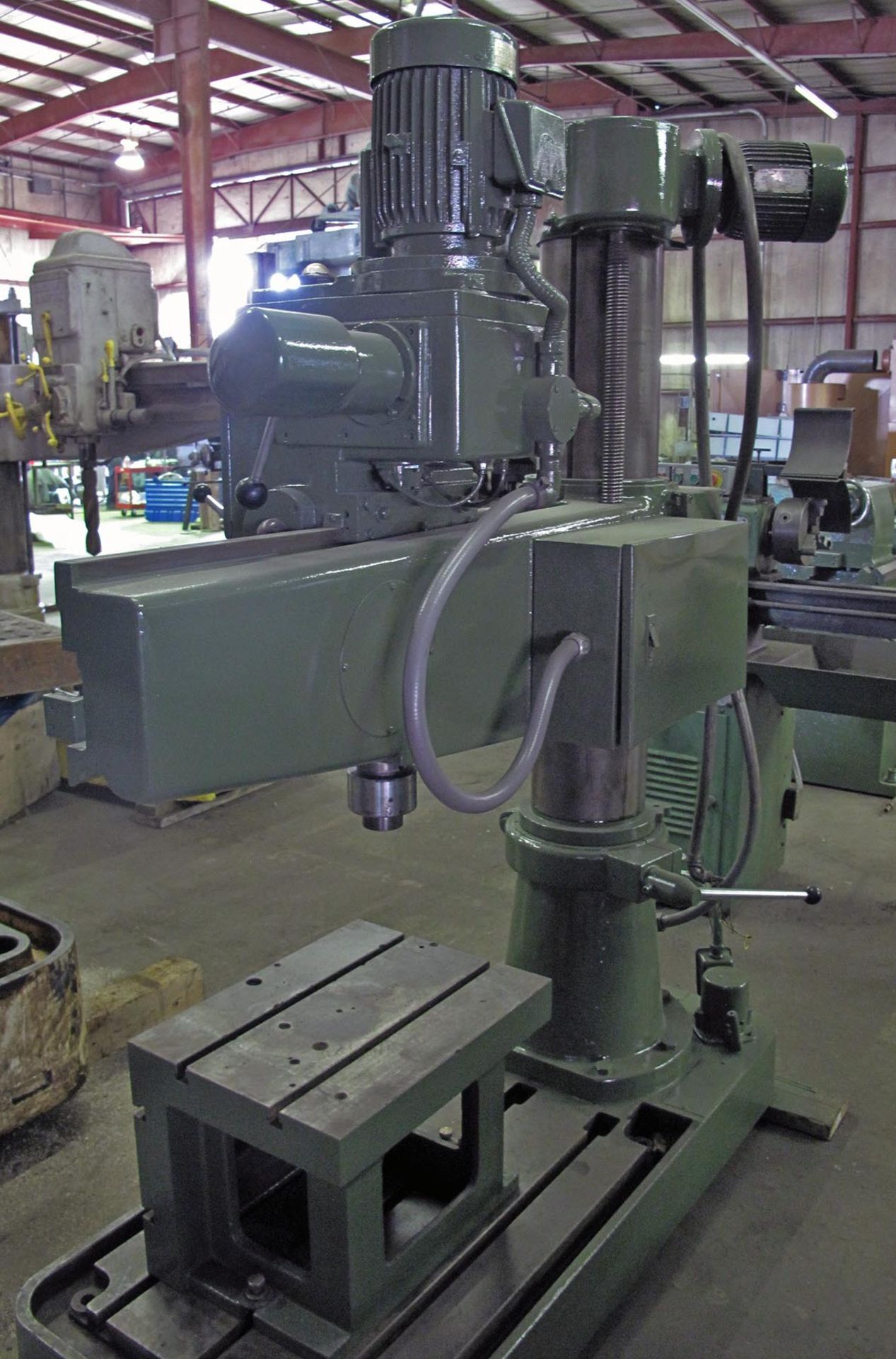 RADIAL DRILL, OOYA 3' X 9", Mdl. YMR-915, drills to center of 72"circle, 9"dia. column, 23.39"arm - Image 6 of 7