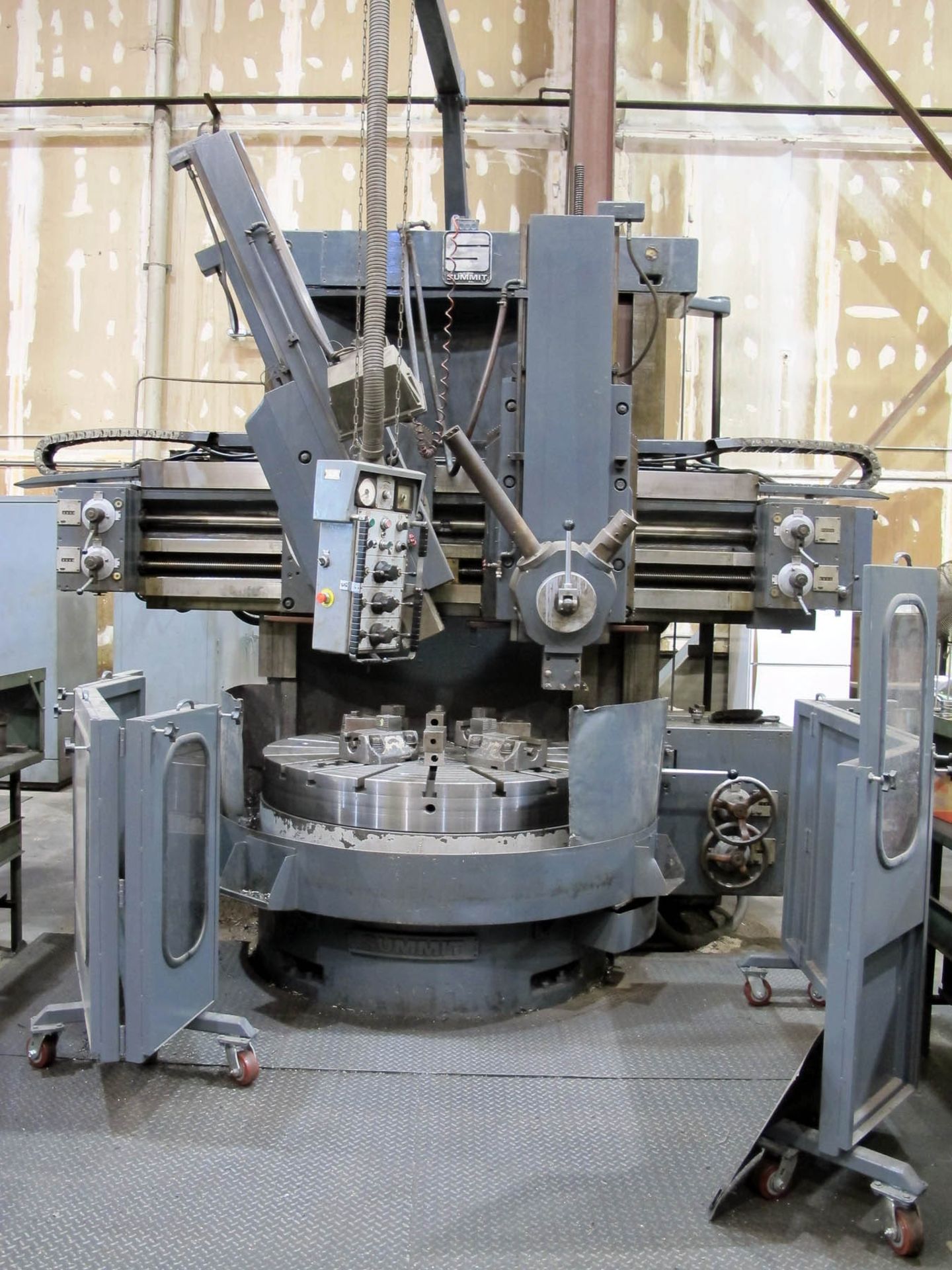 VERTICAL BORING MILL, SUMMIT 60", 57" table w/(4) boring mill jaws, 65" swing, 17,500 lb. load,