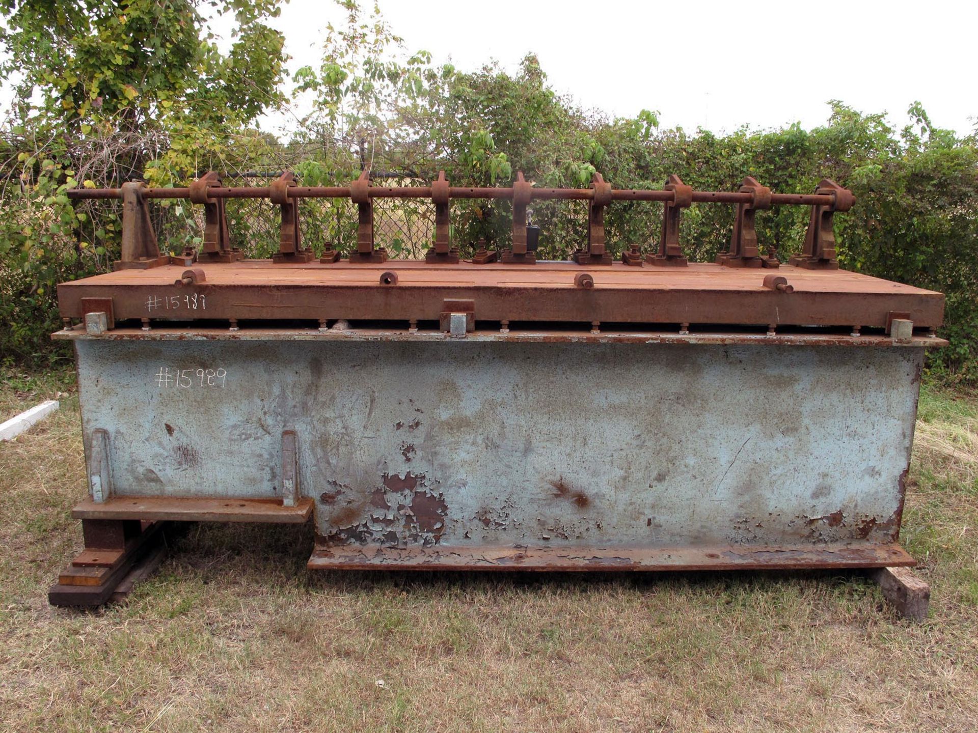 CAST IRON TABLE, 10' x 41" x 4-1/2" thk.