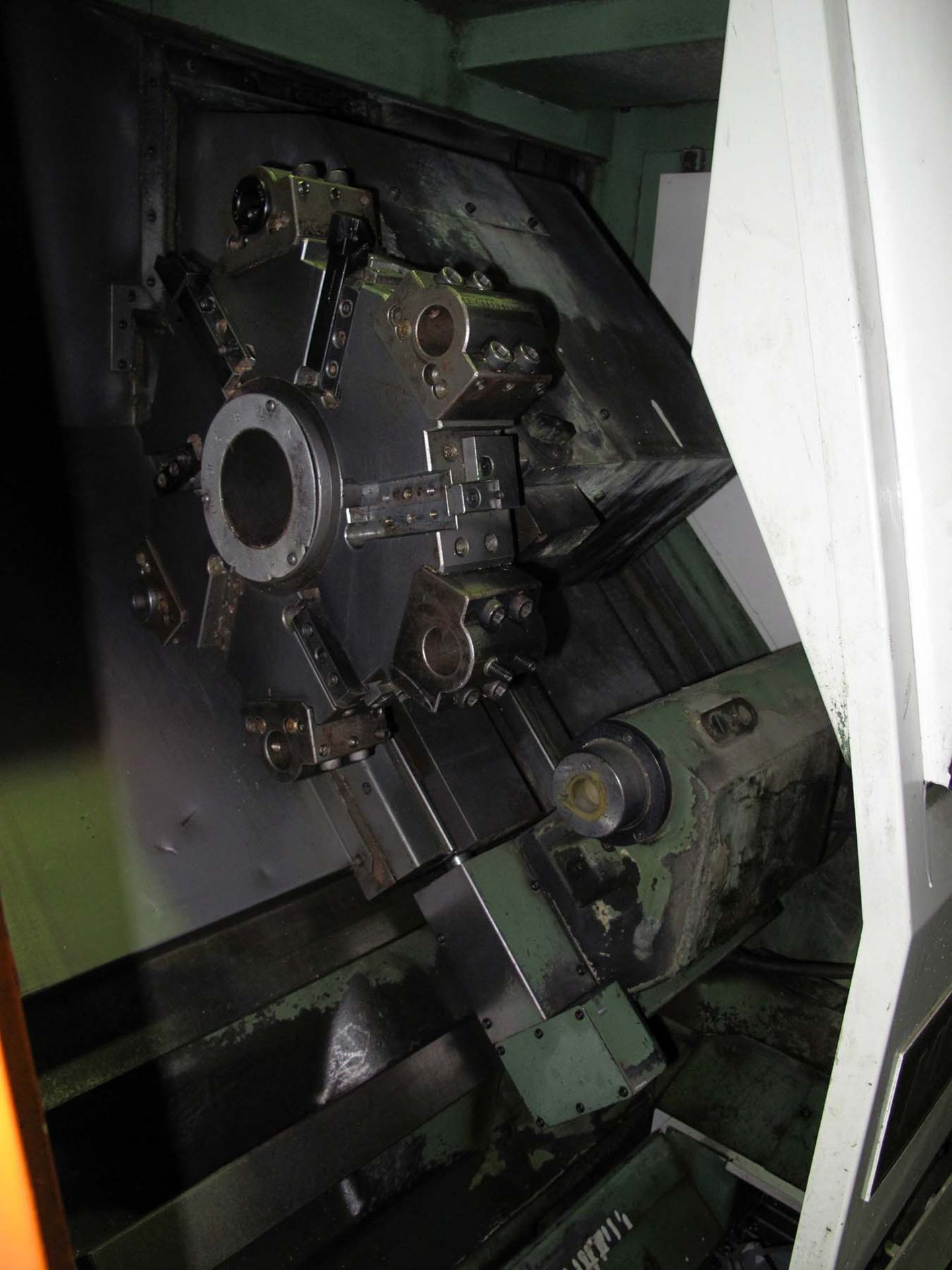 CNC LATHE, MORI SEIKI 17" X 23", Mdl. SL-15, MFt4 CNC control, 17.7"sw. over bed, 11.8"sw. over - Image 6 of 7