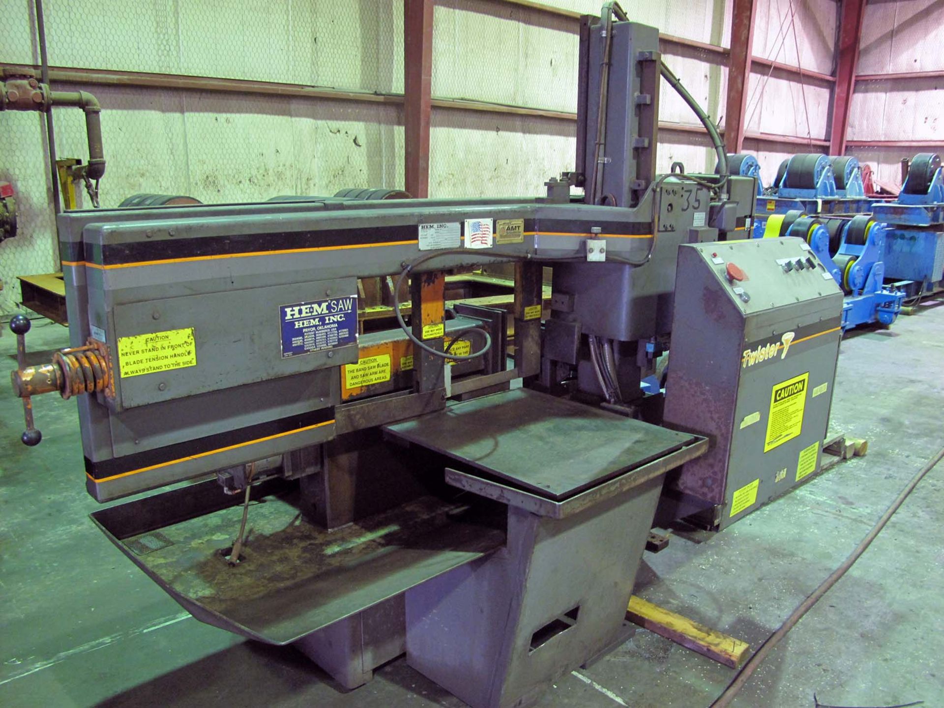 HORIZONTAL MITERING BANDSAW, HEM 14" X 20", Mdl. Twister, miter 45 deg: 14" x 15", miter 30 deg: 14" - Image 5 of 5