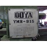 RADIAL DRILL, OOYA 3' X 9", Mdl. YMR-915, drills to center of 72"circle, 9"dia. column, 23.39"arm