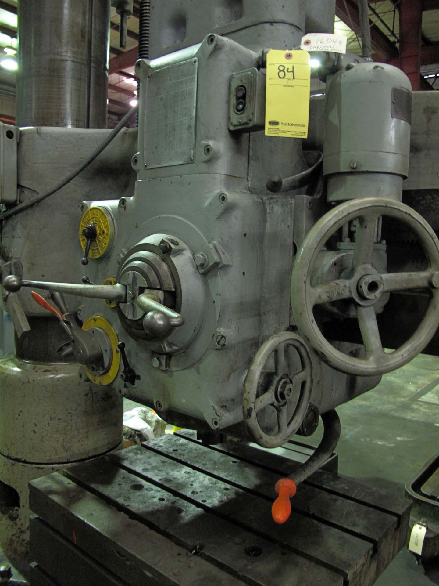 RADIAL DRILL, CARLTON 5' X 13", drills to center of 120" circle, No. 5 Morse spdl. taper, 3-3/16" - Image 4 of 7