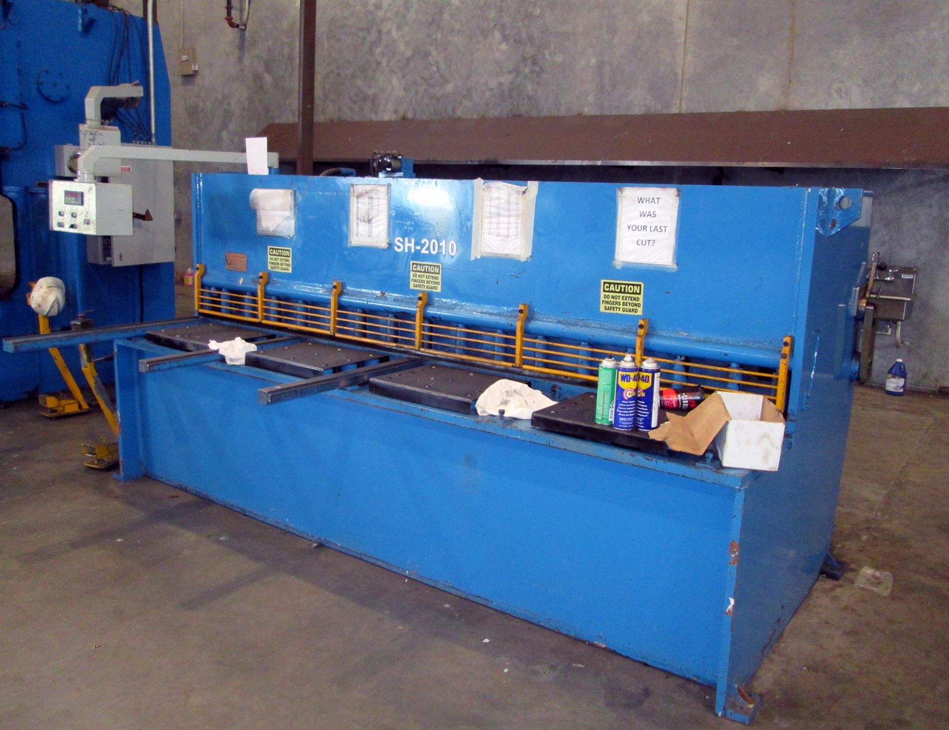 HYDRAULIC SHEAR, HYDRAPOWER 10' X 1/4", Mdl. SH-2010, 10â€™ x 1/4" cap. in mild steel, (25) full