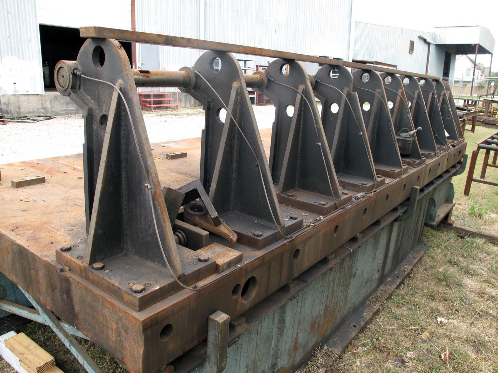 CAST IRON TABLE, 13' x 5' x 6" thk. - Image 4 of 4