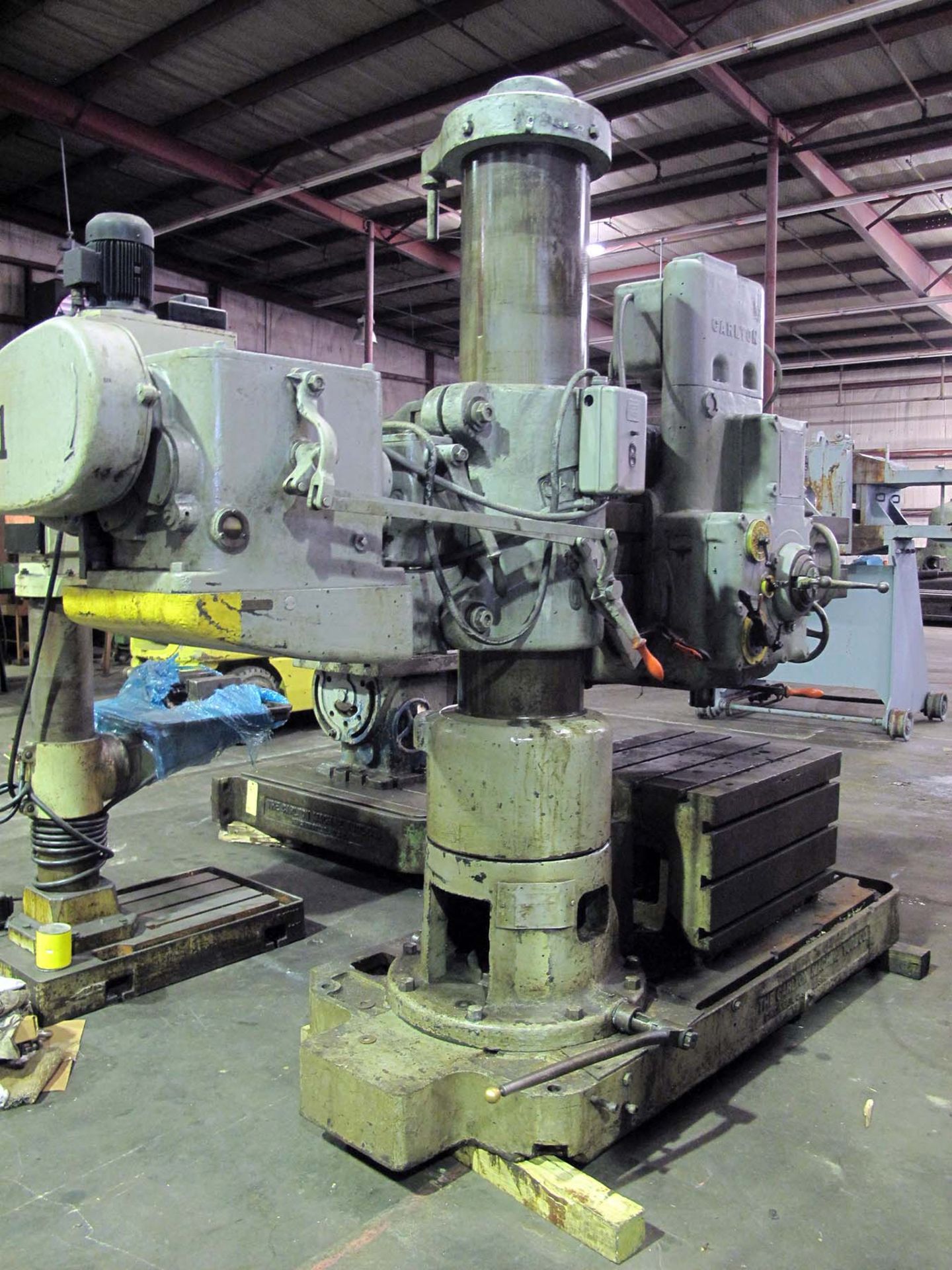 RADIAL DRILL, CARLTON 5' X 13", drills to center of 120" circle, No. 5 Morse spdl. taper, 3-3/16" - Image 6 of 7