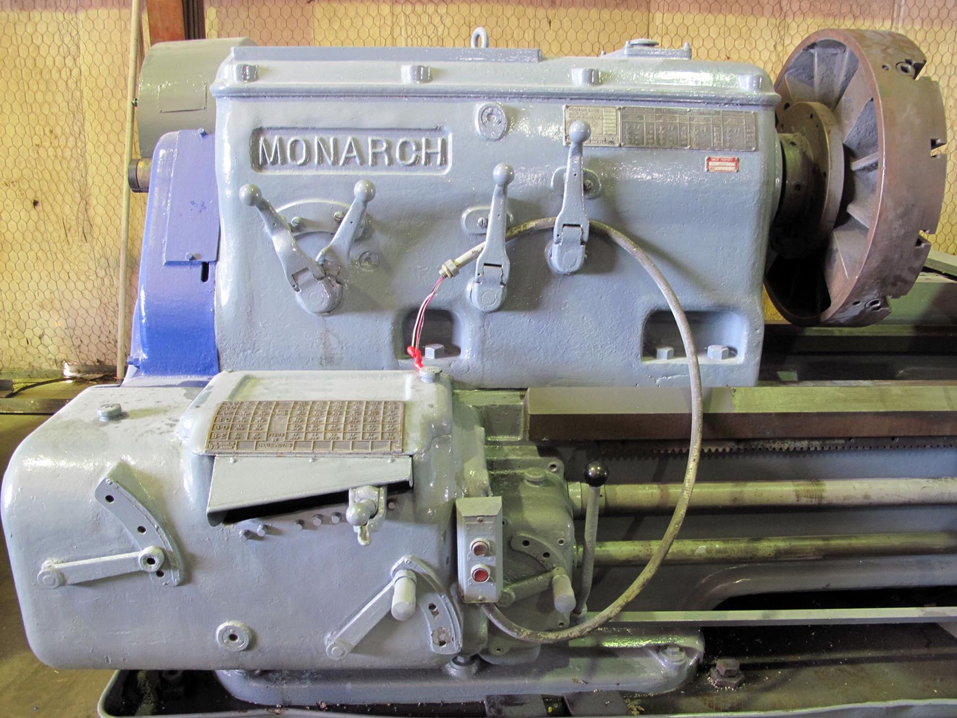 HEAVY DUTY ENGINE LATHE, MONARCH 37" X 108", Mdl. 32NN, 37.5" sw. over bed, 108" dist. btn. centers,