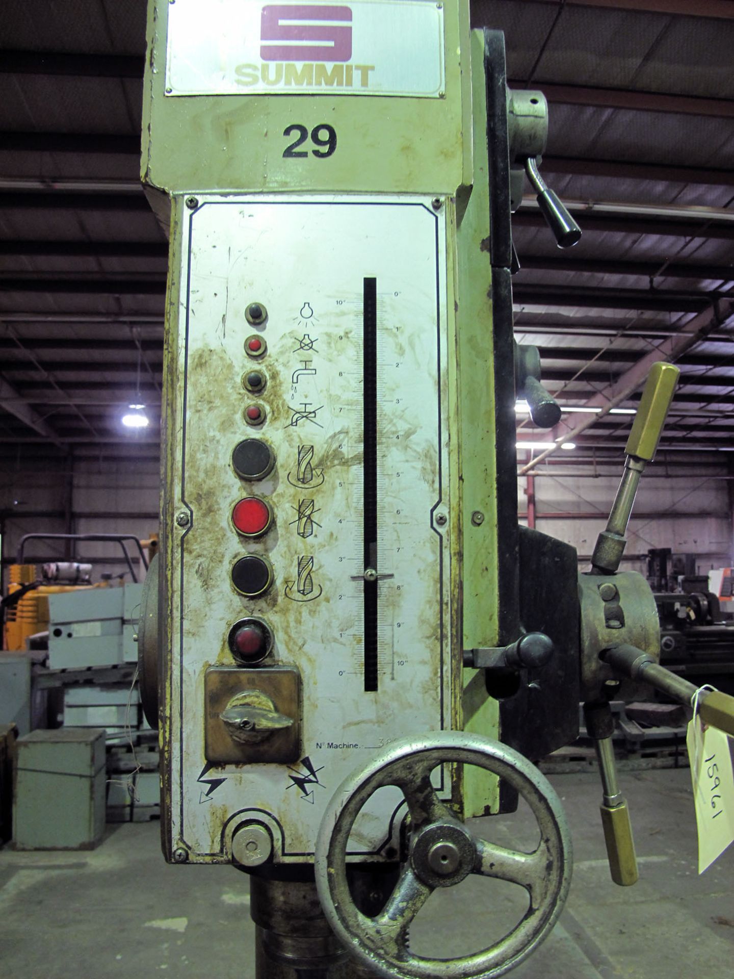 SINGLE SPINDLE DRILL PRESS, SUMMIT MDL. 3XHD, 2.125" drilling cap., 7.875" dia. column, 16.5" column - Image 6 of 6