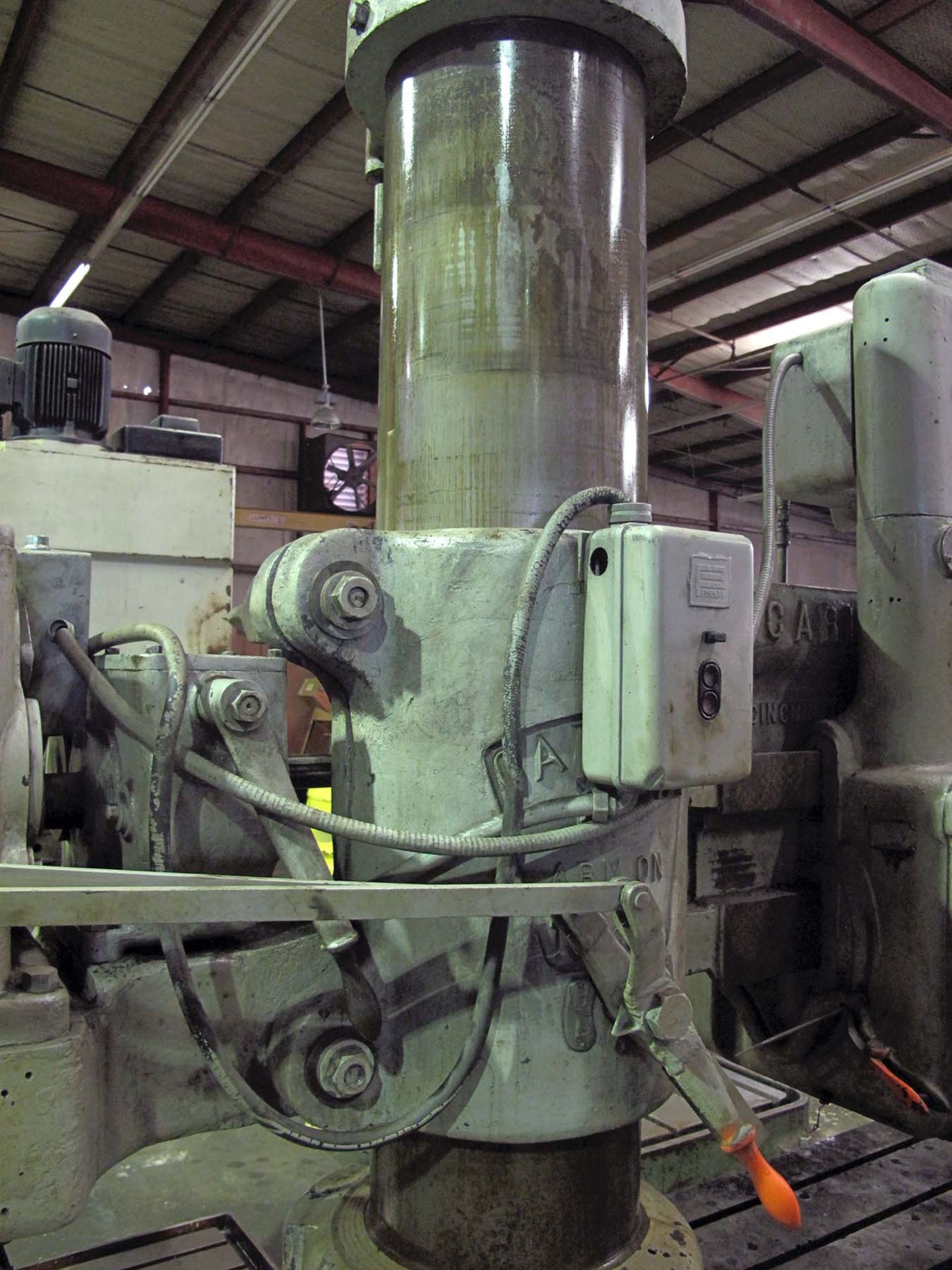 RADIAL DRILL, CARLTON 5' X 13", drills to center of 120" circle, No. 5 Morse spdl. taper, 3-3/16" - Image 7 of 7