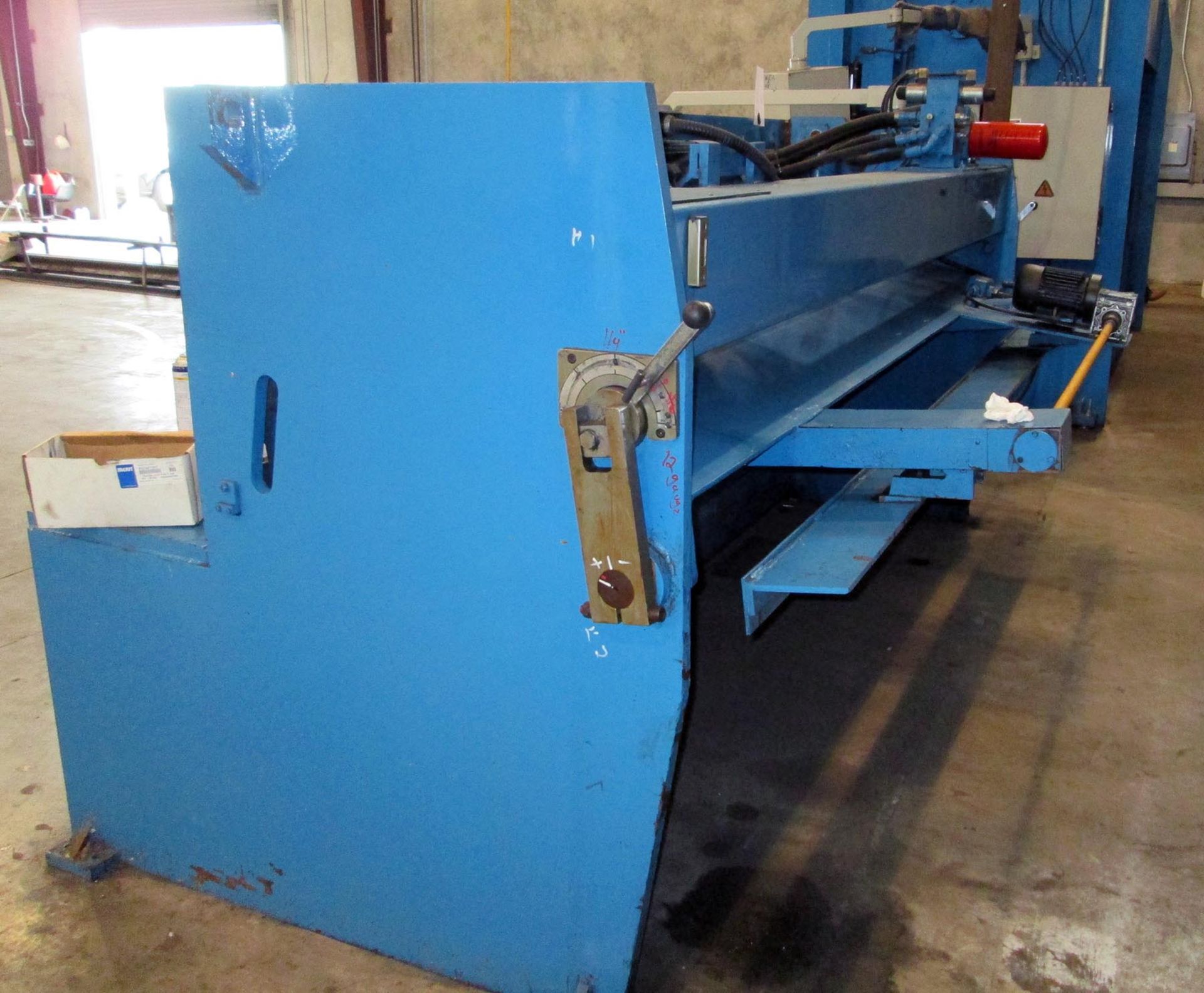 HYDRAULIC SHEAR, HYDRAPOWER 10' X 1/4", Mdl. SH-2010, 10â€™ x 1/4" cap. in mild steel, (25) full - Image 3 of 4