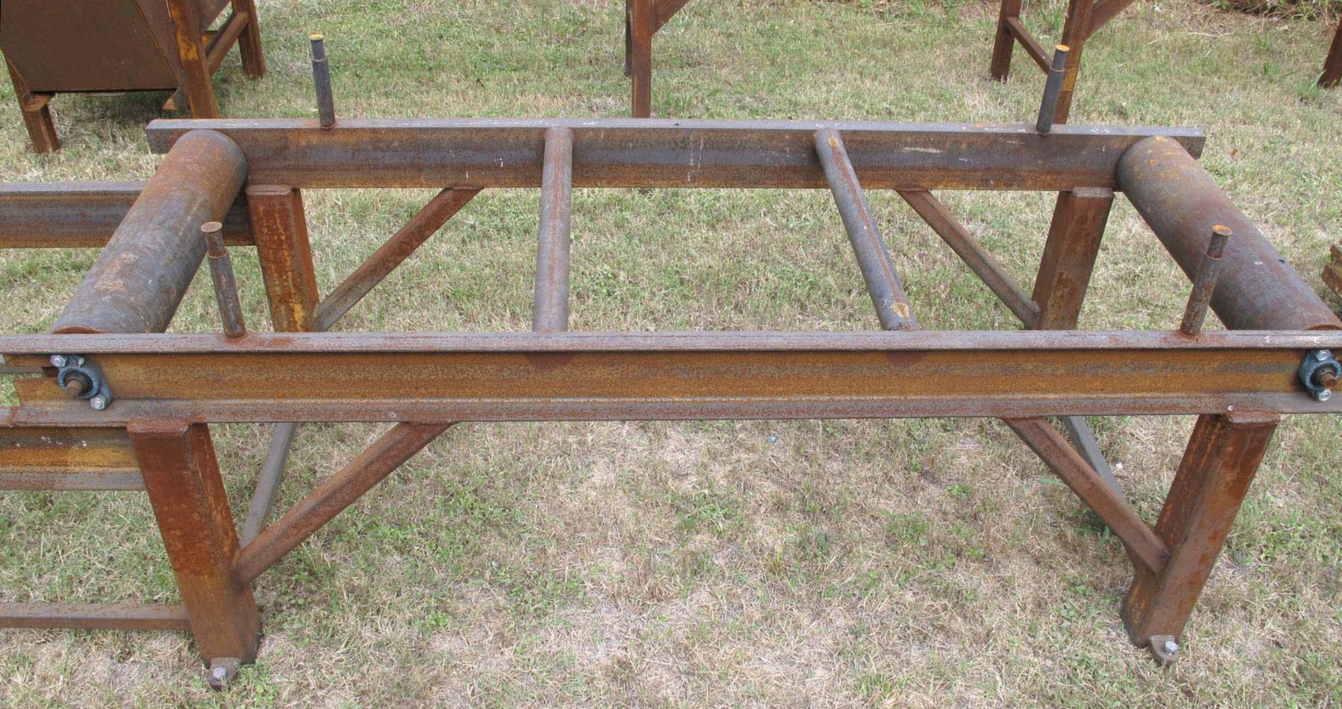 ROLLER CONVEYOR FRAME WITH (4) ROLLERS, 20â€™ x 34-3/4" x 30-3/4" ht., (2) 96" x 34-3/4" x 30-3/4" - Image 5 of 5