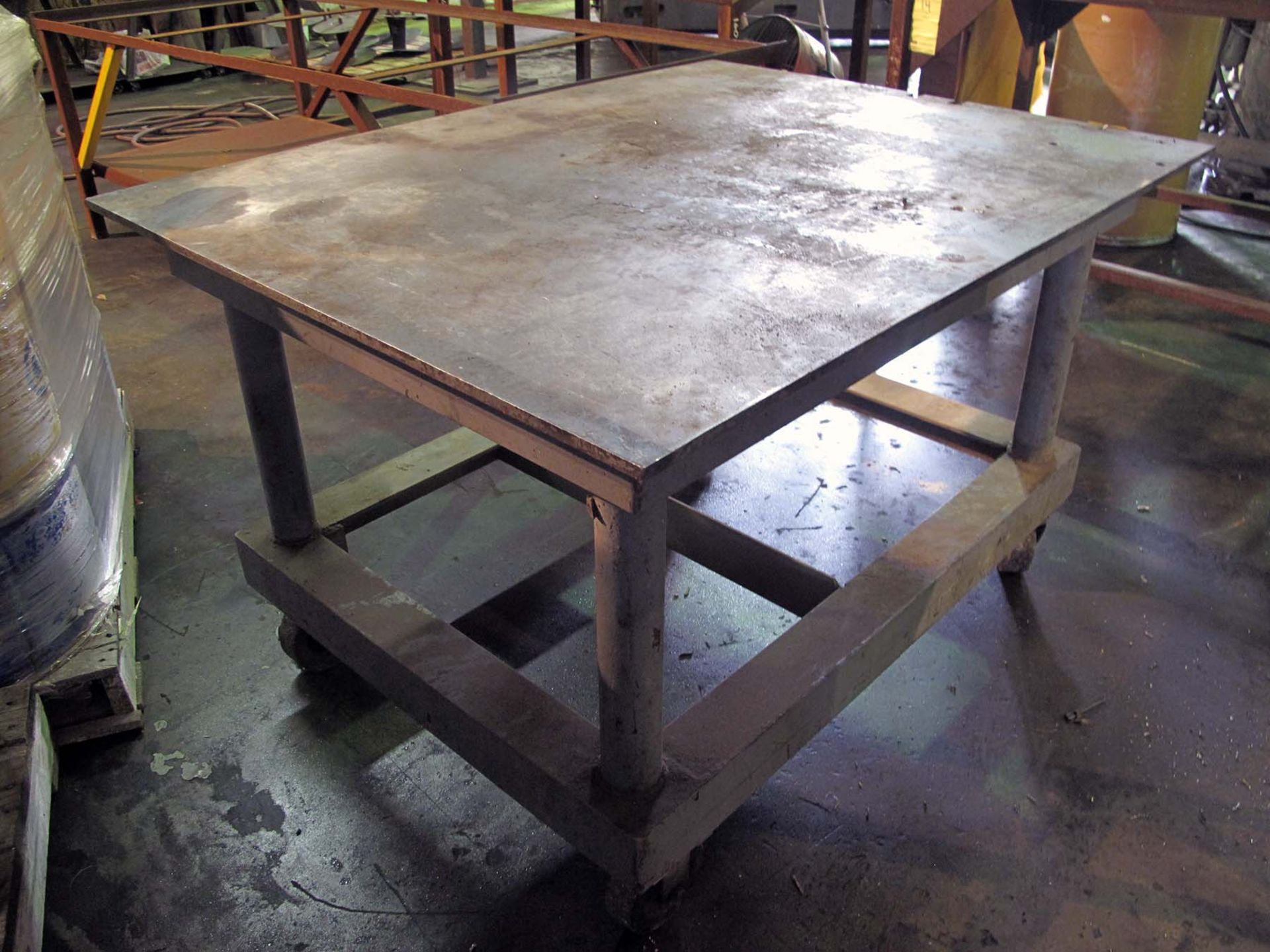 WELDING TABLE, 4' x 3', H.D., on casters - Image 2 of 2