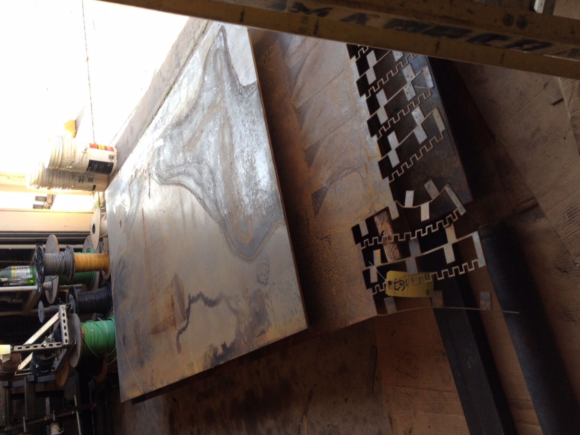 LOT OF RAW MATERIAL: carbon steel plate, assorted thicknesses  (Location D)